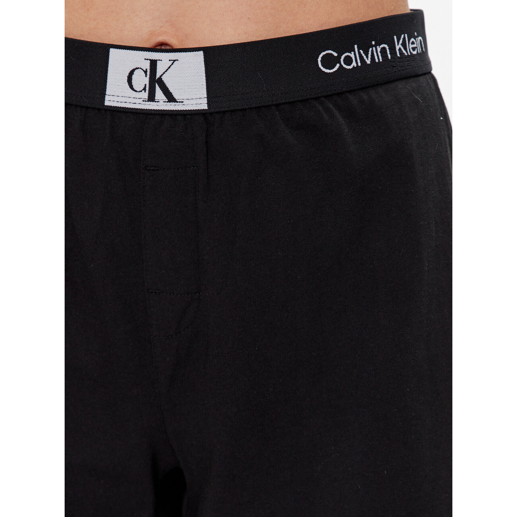 Calvin Klein Underwear Kratke hlače pižama 000QS6947E Črna Regular Fit - Pepit.si