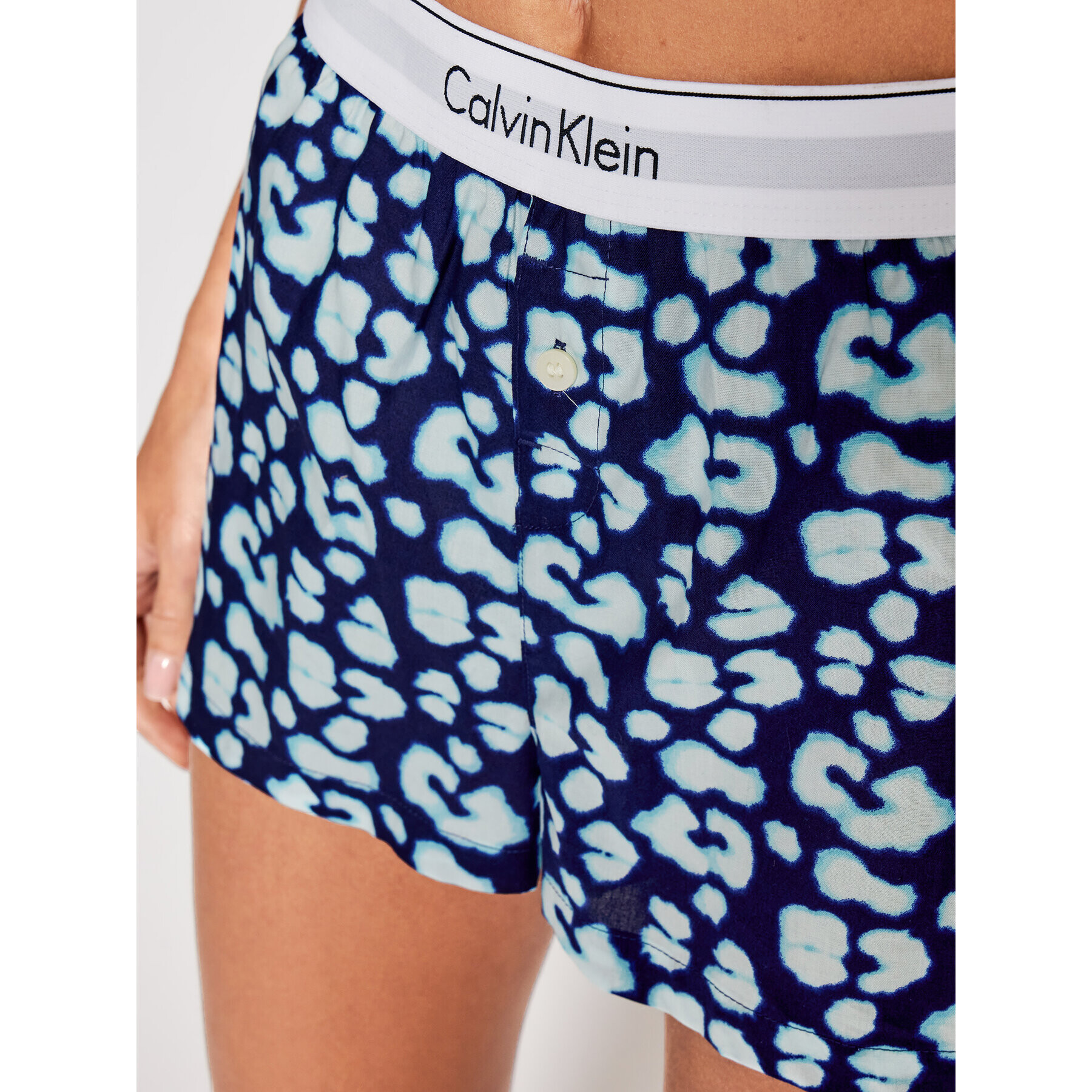 Calvin Klein Underwear Kratke hlače pižama Sleep 000QS6080E Mornarsko modra - Pepit.si