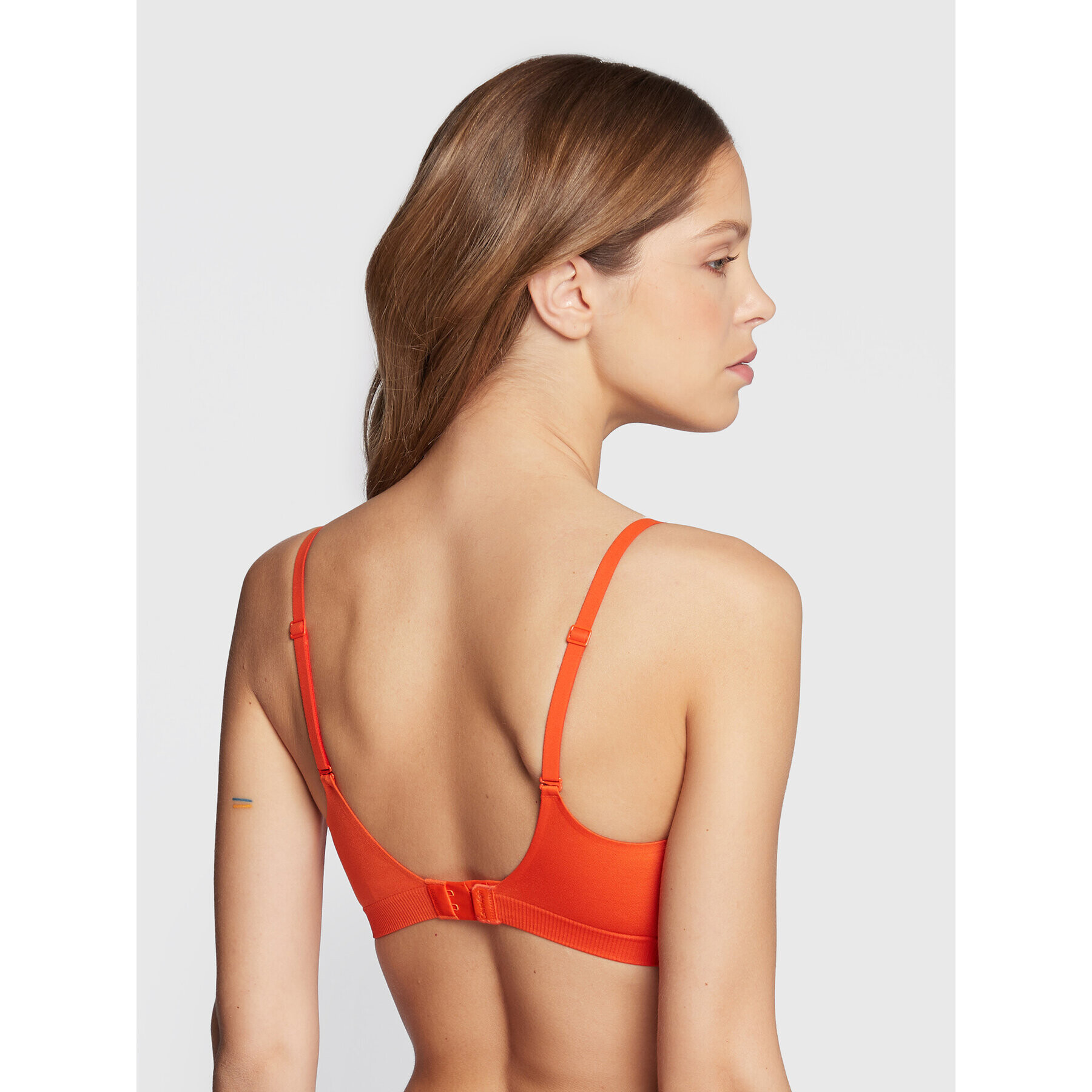 Calvin Klein Underwear Nedrček brez kosti 000QF6609E Oranžna - Pepit.si