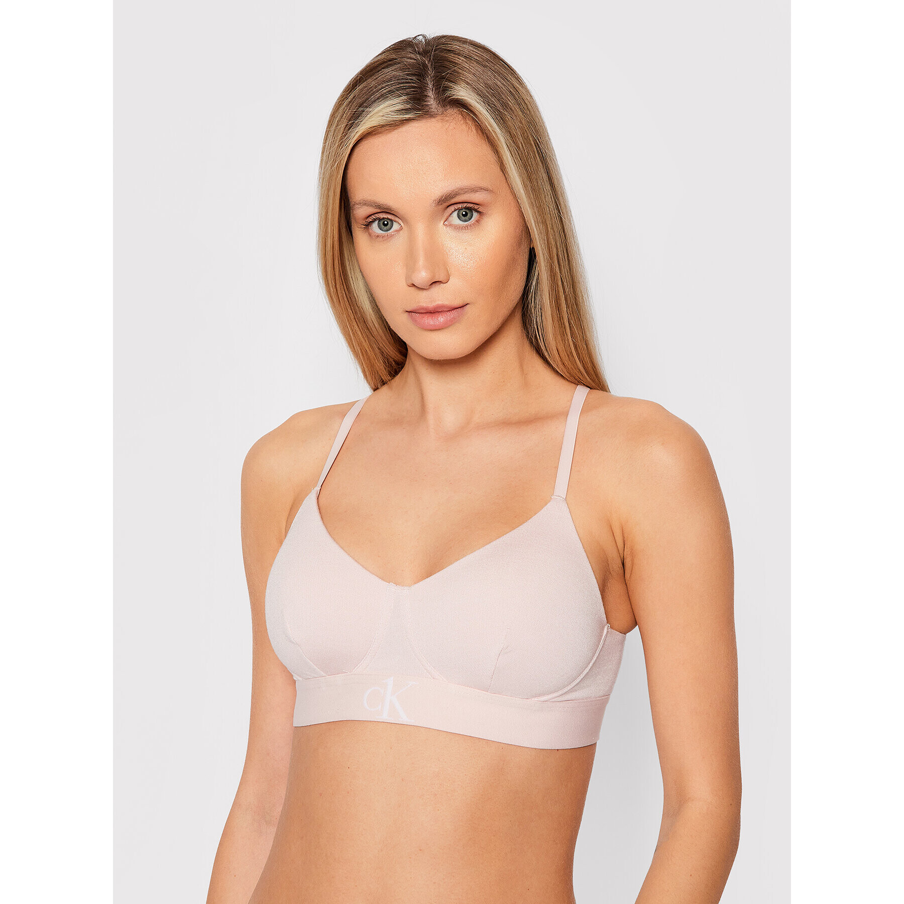 Calvin Klein Underwear Nedrček brez kosti 000QF6670E Roza - Pepit.si