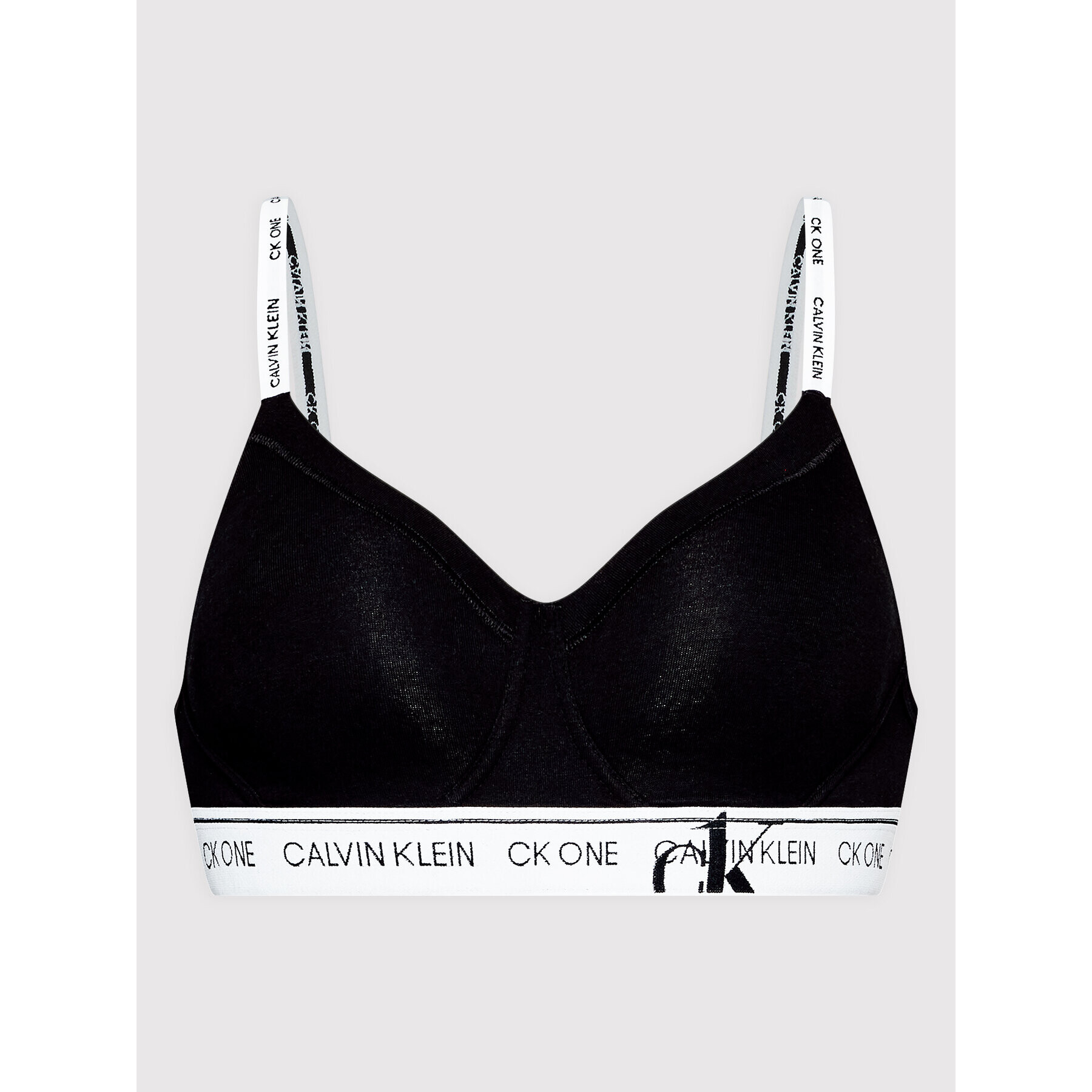 Calvin Klein Underwear Nedrček brez kosti 000QF6766E Črna - Pepit.si