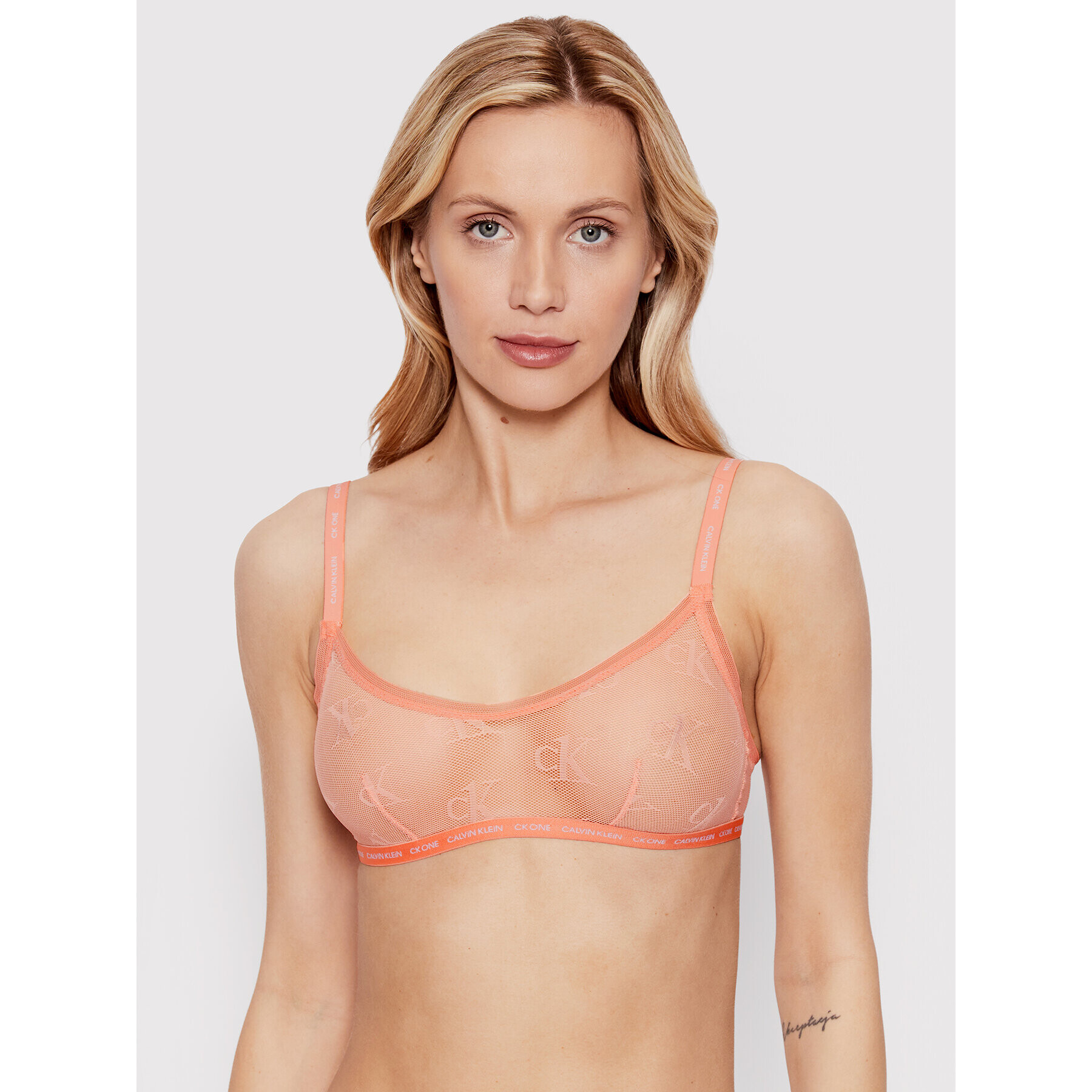 Calvin Klein Underwear Nedrček brez kosti 000QF6786E Oranžna - Pepit.si