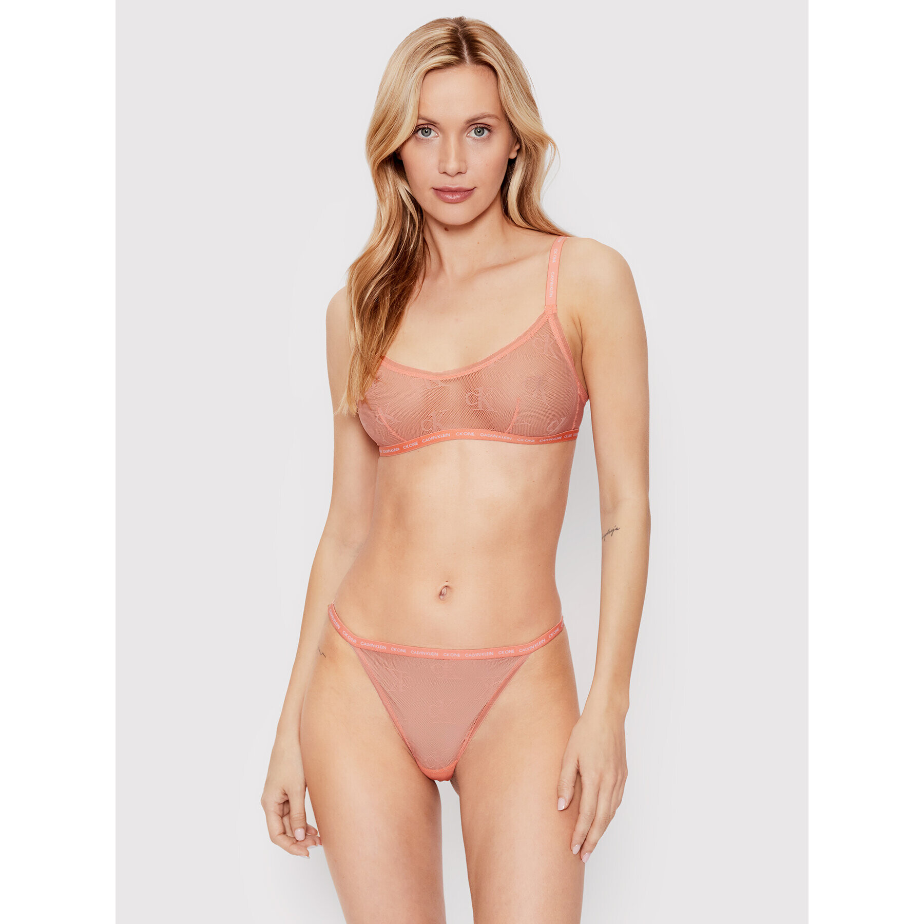 Calvin Klein Underwear Nedrček brez kosti 000QF6786E Oranžna - Pepit.si