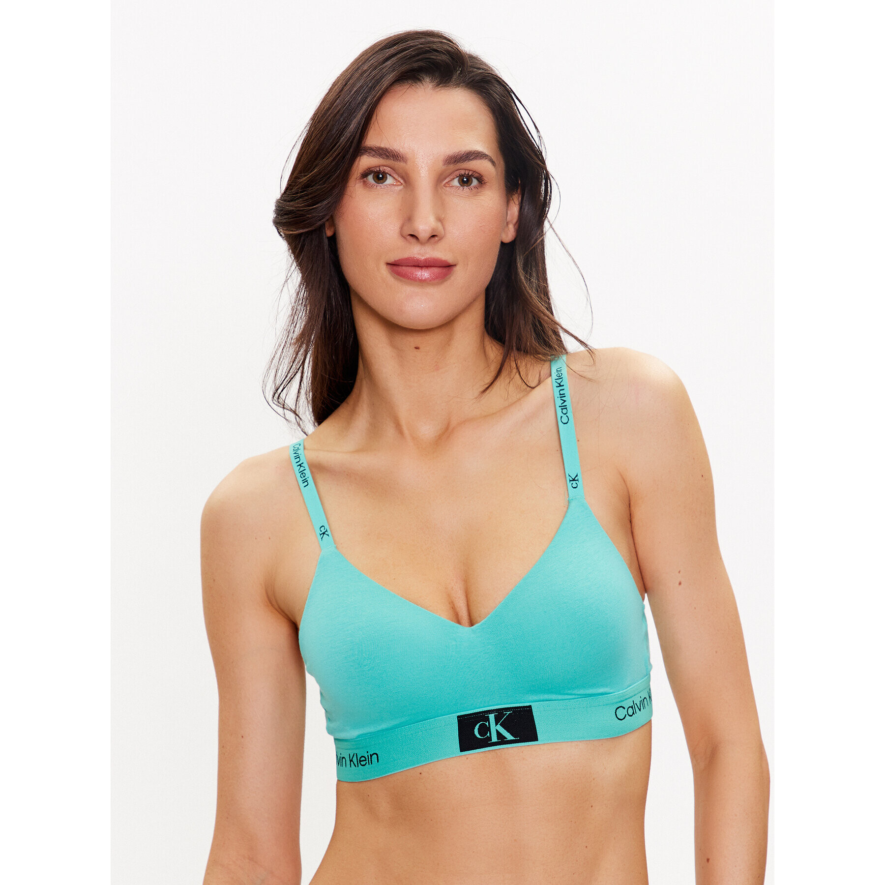 Calvin Klein Underwear Nedrček brez kosti 000QF7218E Modra - Pepit.si