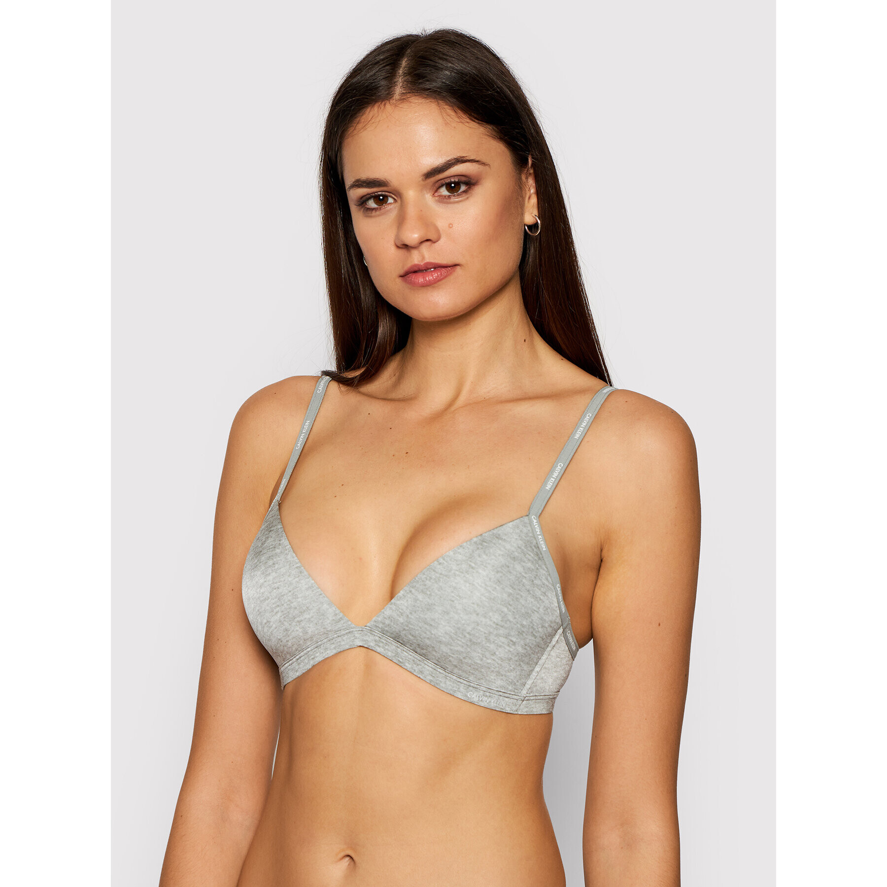 Calvin Klein Underwear Nedrček brez kosti Youthful 000QF4693E Siva - Pepit.si