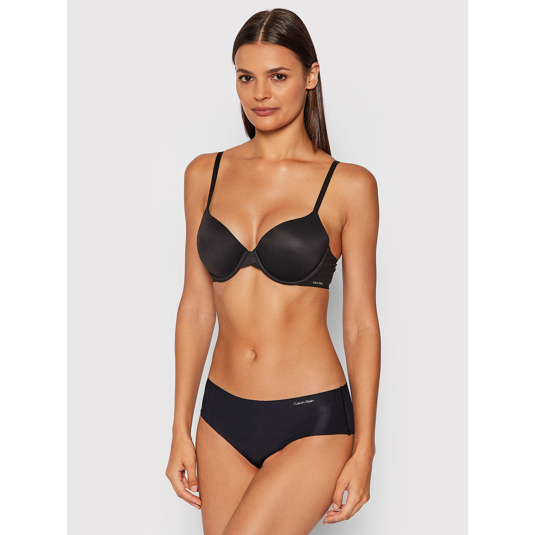 Calvin Klein Underwear Nedrček s kostjo 0000F3837E Črna - Pepit.si