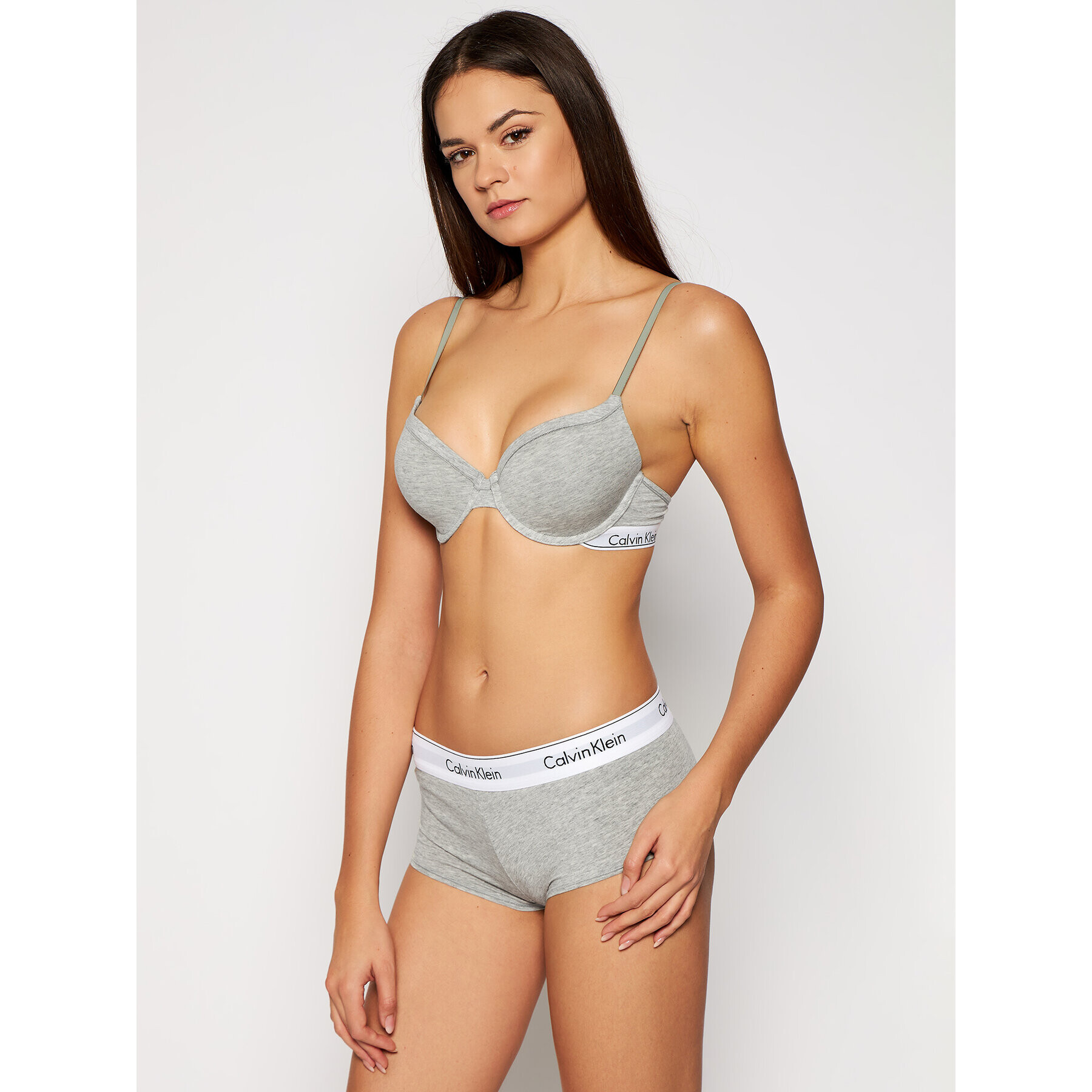 Calvin Klein Underwear Nedrček s kostjo 000F3784E Siva - Pepit.si