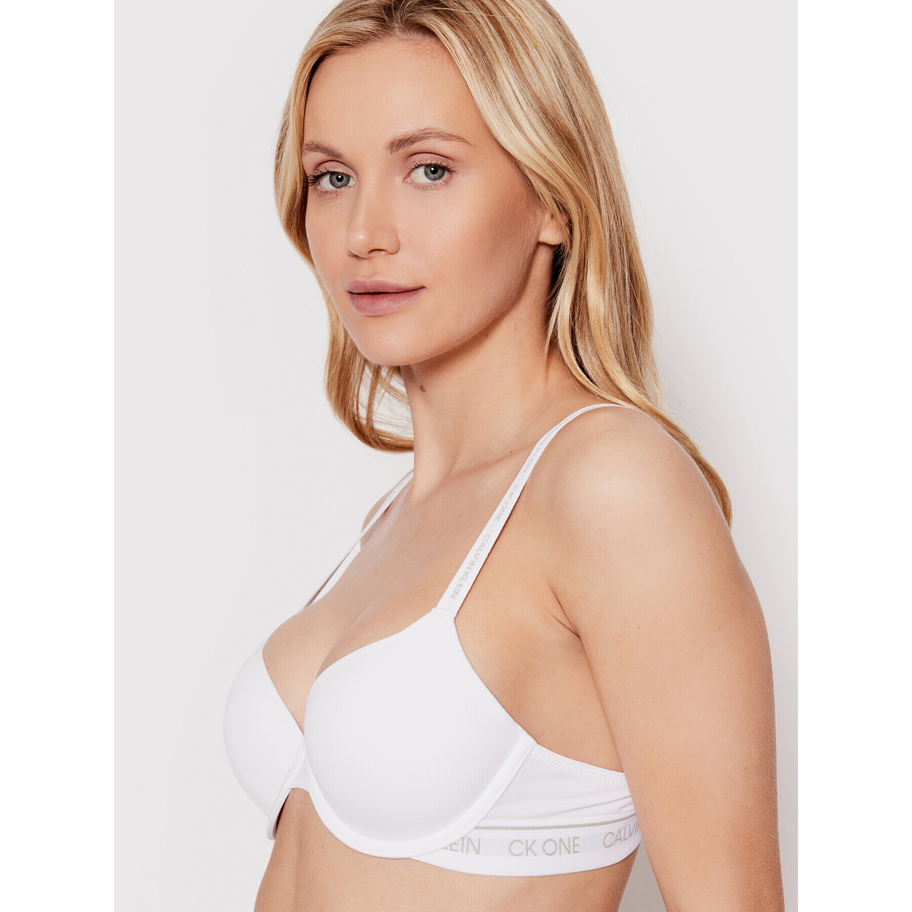 Calvin Klein Underwear Nedrček s kostjo 000QF5732E Bela - Pepit.si