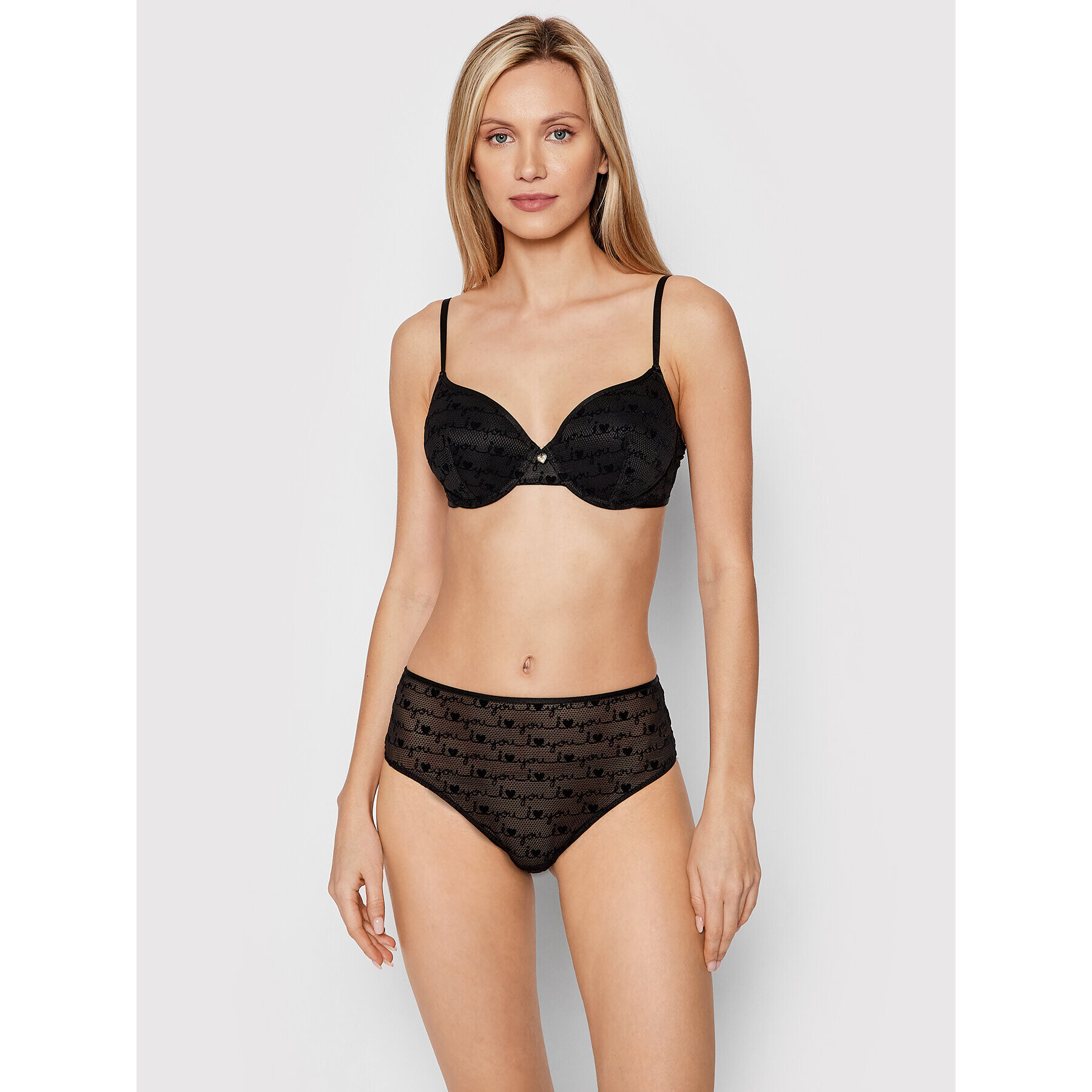 Calvin Klein Underwear Nedrček s kostjo 000QF6715E Črna - Pepit.si