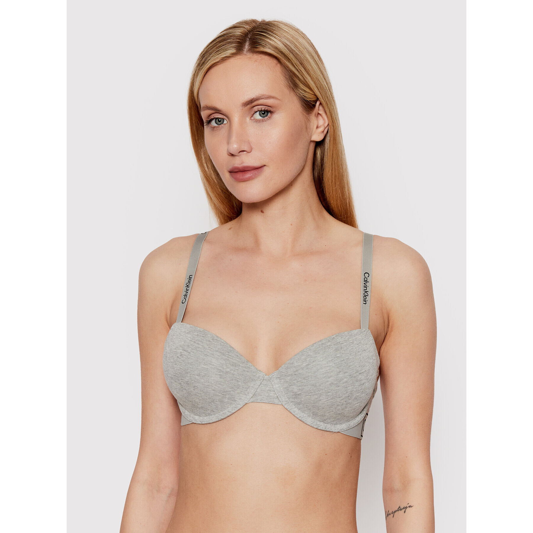 Calvin Klein Underwear Nedrček s kostjo 000QF6772E Siva - Pepit.si