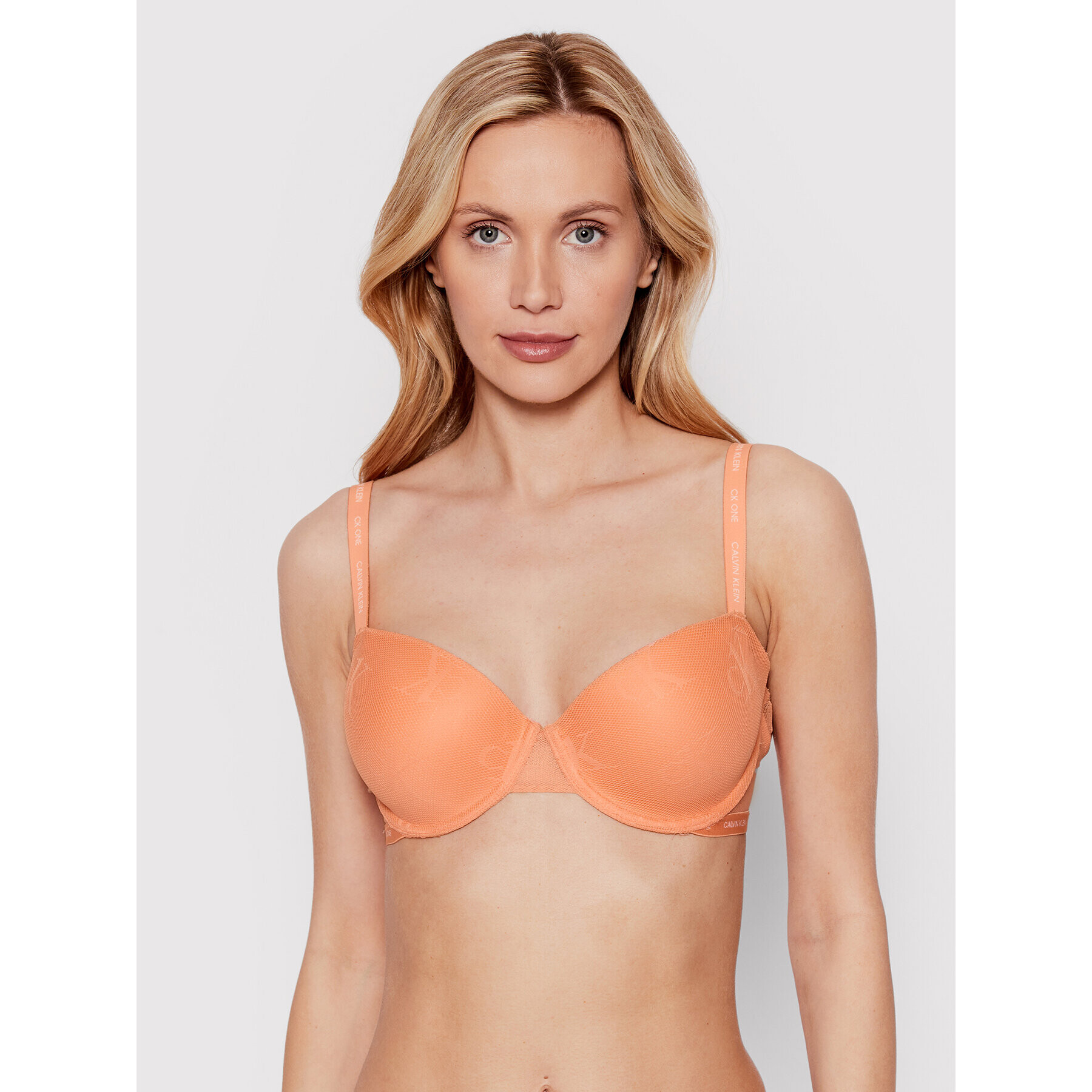 Calvin Klein Underwear Nedrček s kostjo 000QF6790E Oranžna - Pepit.si