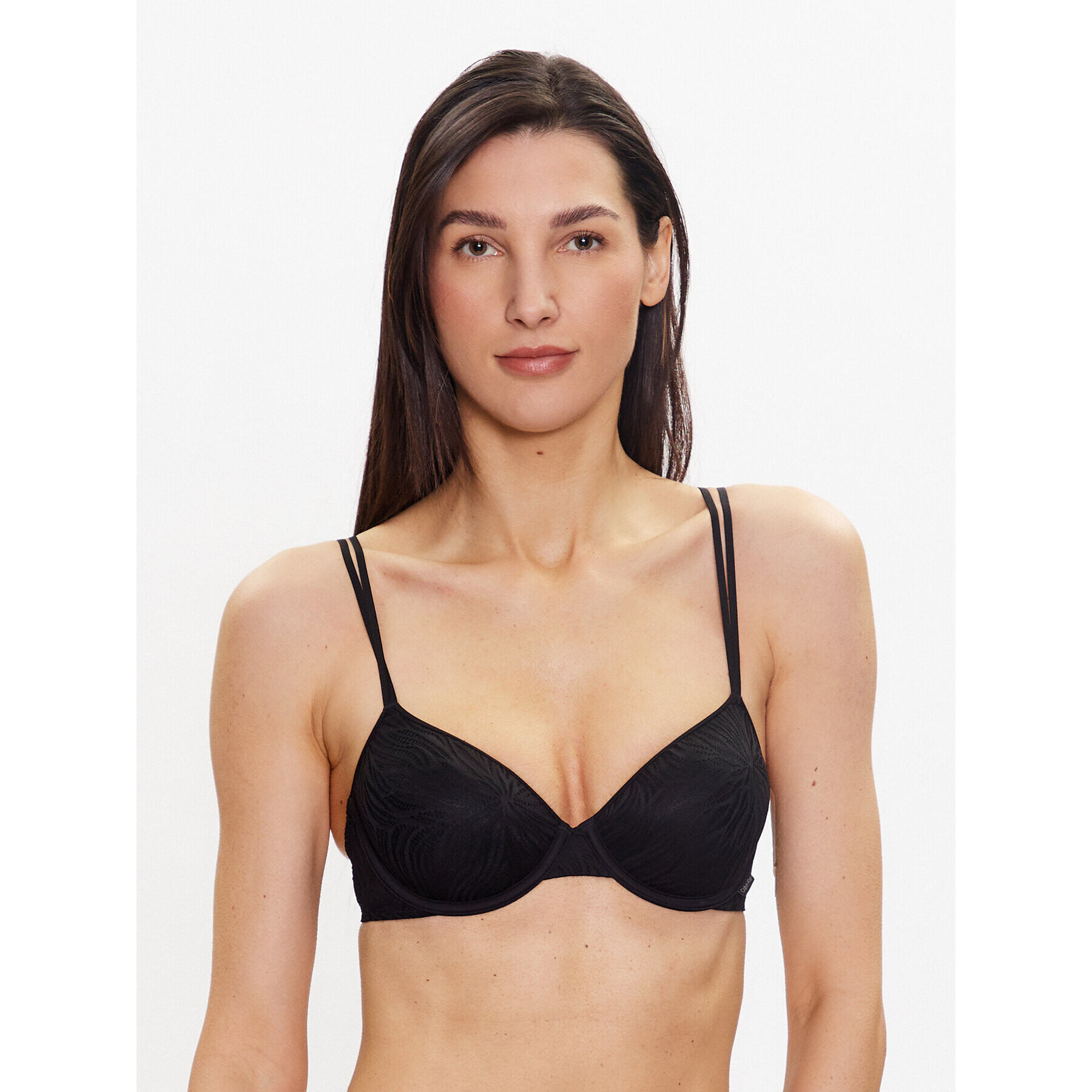 Calvin Klein Underwear Nedrček s kostjo 000QF6875E Črna - Pepit.si