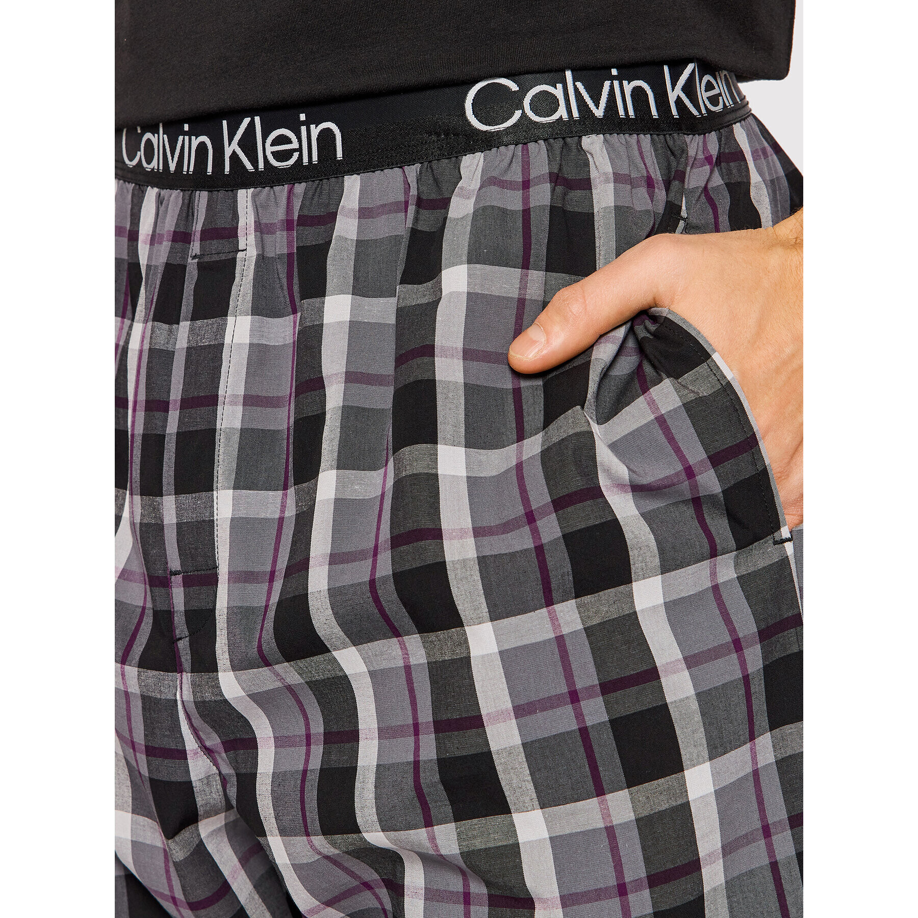 Calvin Klein Underwear Pižama 000NM2183E Črna Regular Fit - Pepit.si