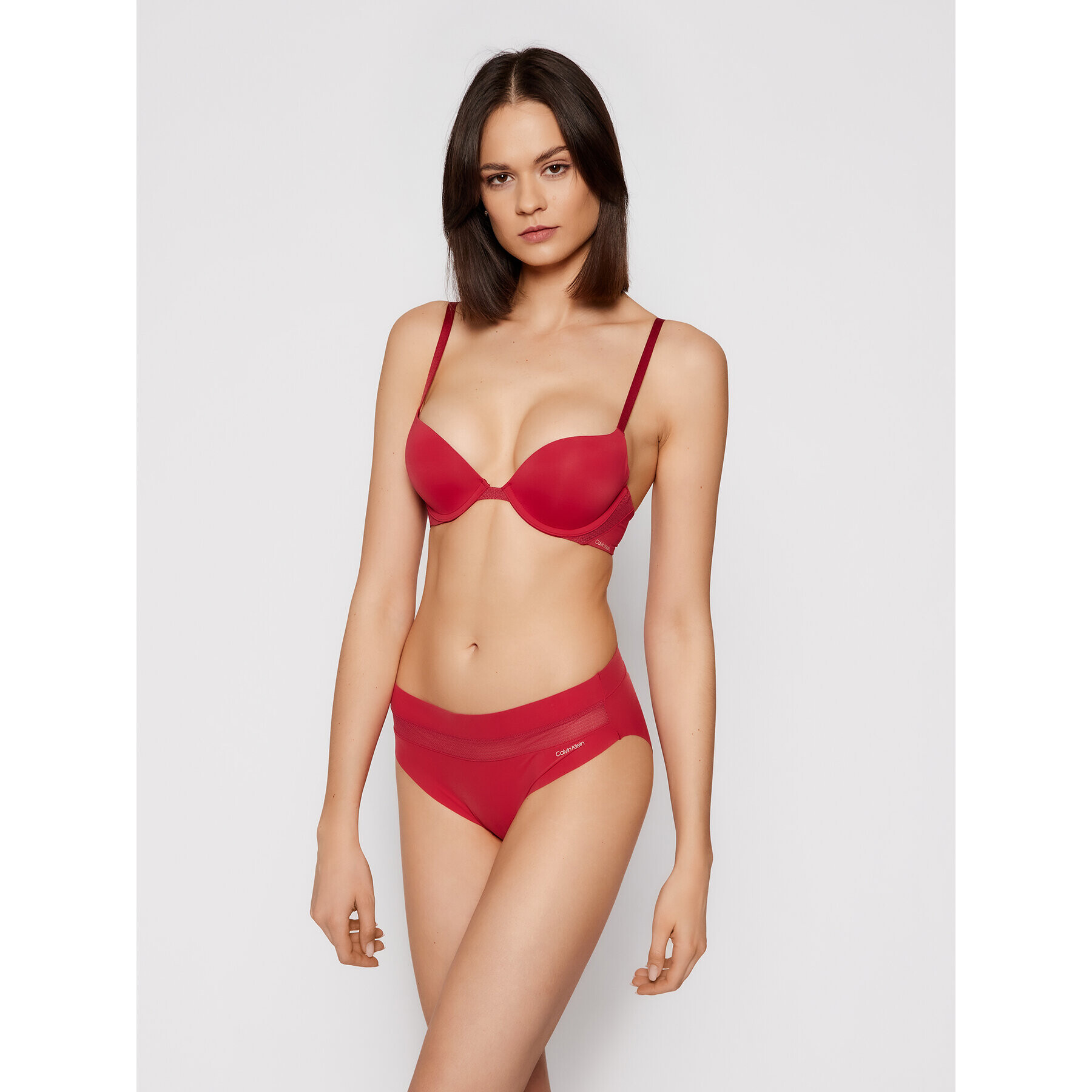 Calvin Klein Underwear Push-Up nedrček 000QF5613E Rdeča - Pepit.si