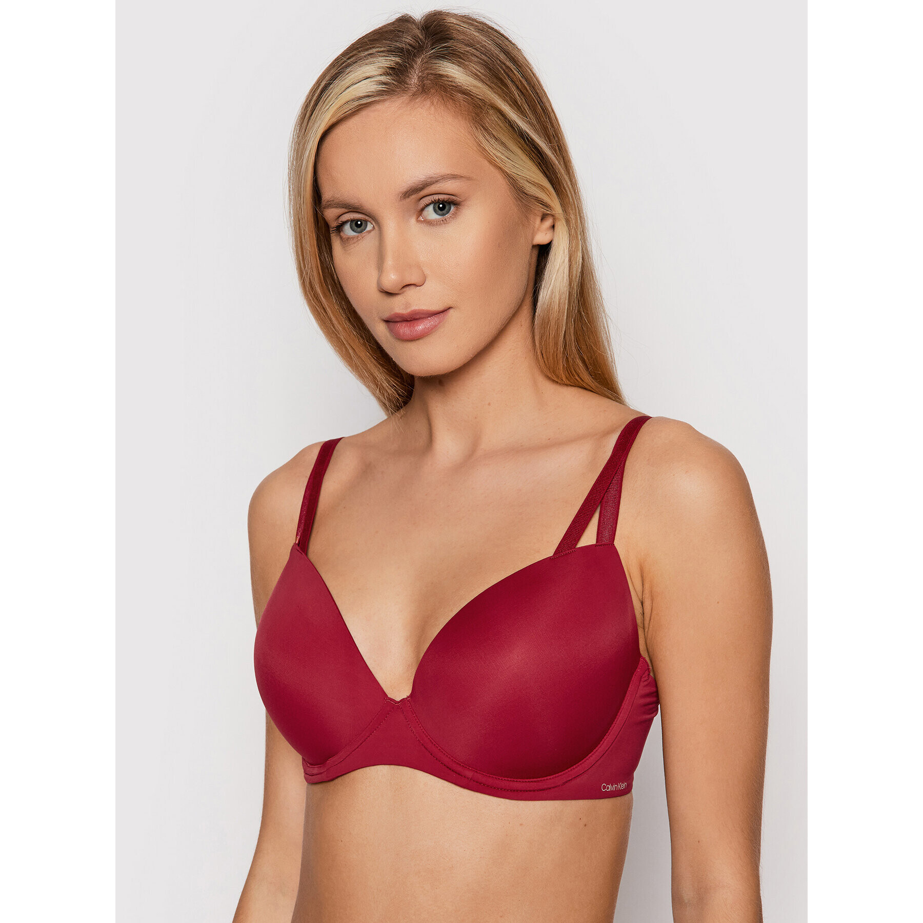 Calvin Klein Underwear Push-Up nedrček 000QF6016E Bordo rdeča - Pepit.si