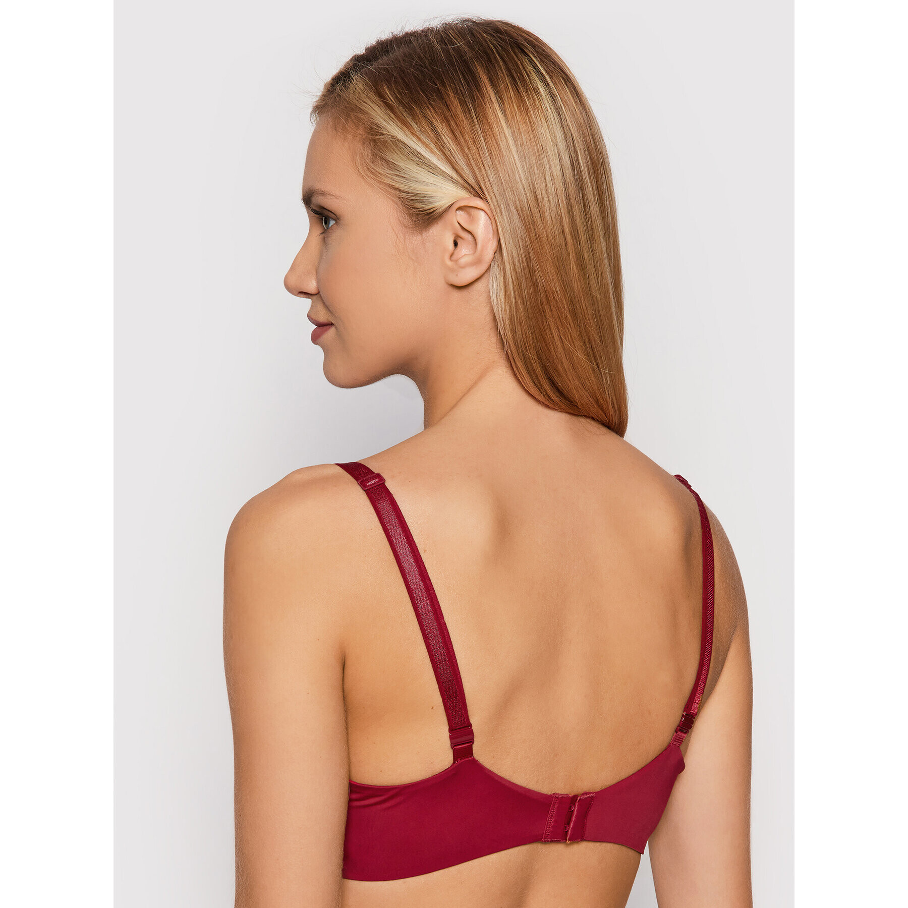 Calvin Klein Underwear Push-Up nedrček 000QF6016E Bordo rdeča - Pepit.si