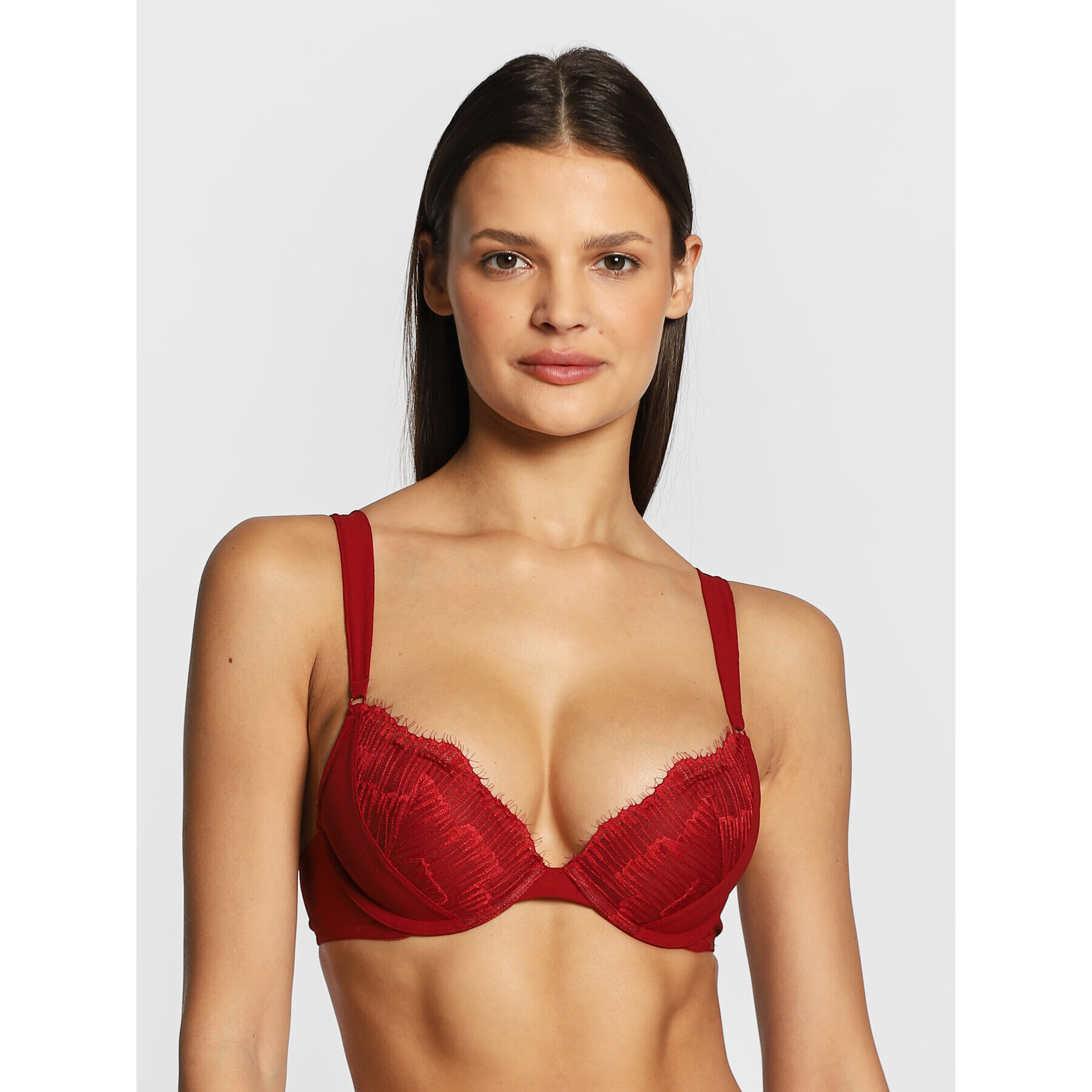 Calvin Klein Underwear Push-Up nedrček 000QF6953E Rdeča - Pepit.si