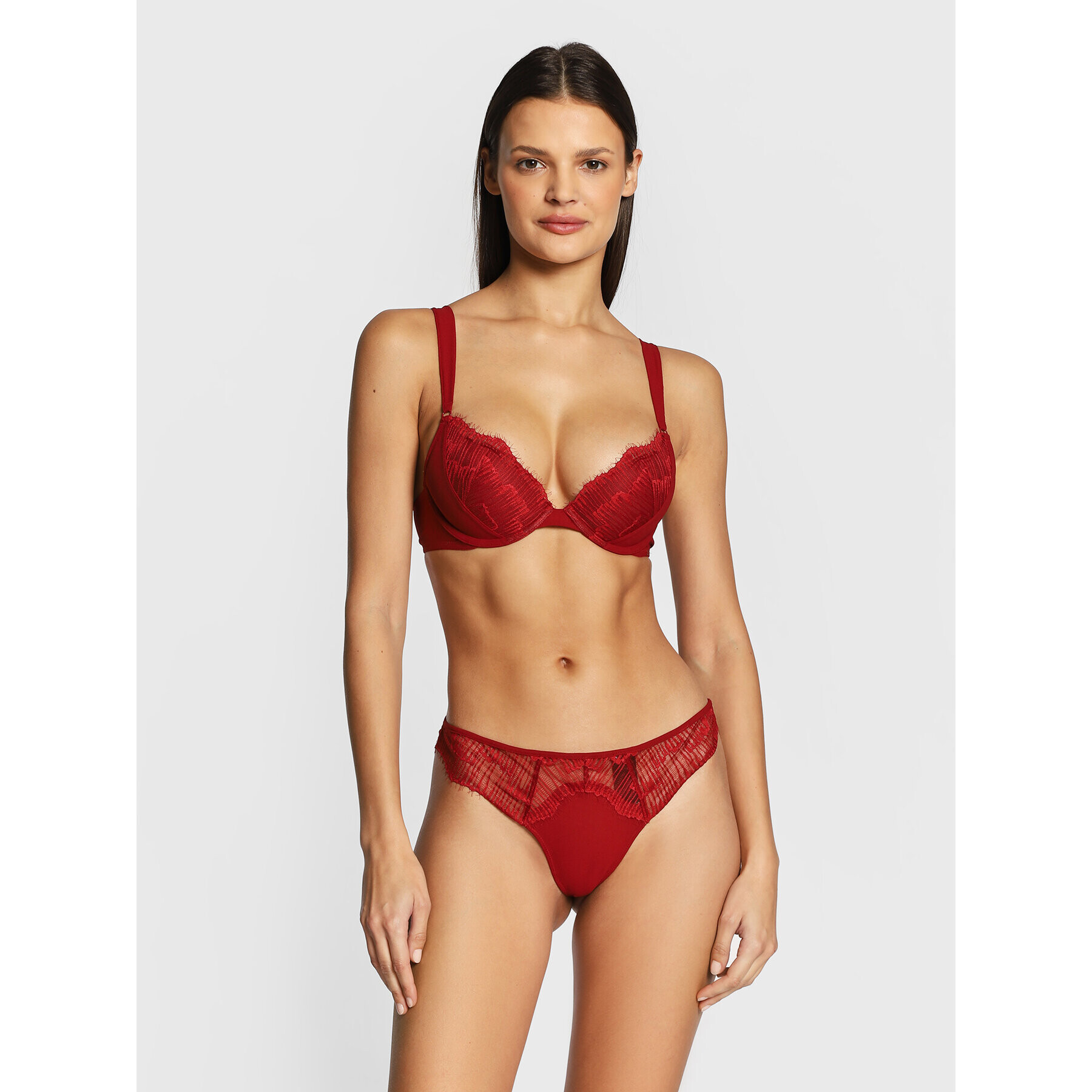 Calvin Klein Underwear Push-Up nedrček 000QF6953E Rdeča - Pepit.si