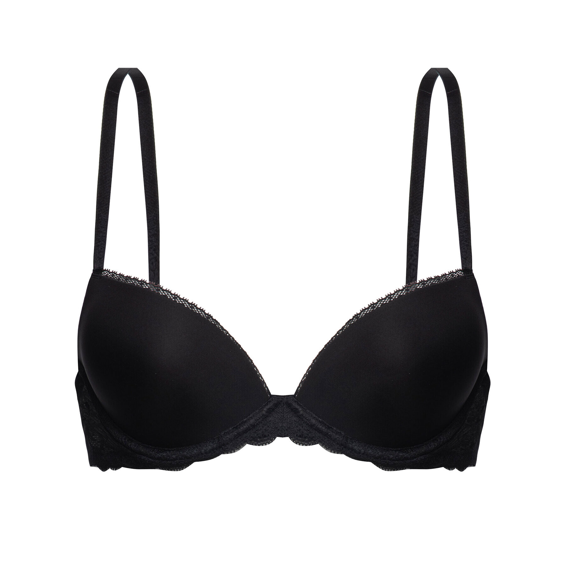 Calvin Klein Underwear Push-Up nedrček Seductive Comfort 000QF1444E Črna - Pepit.si