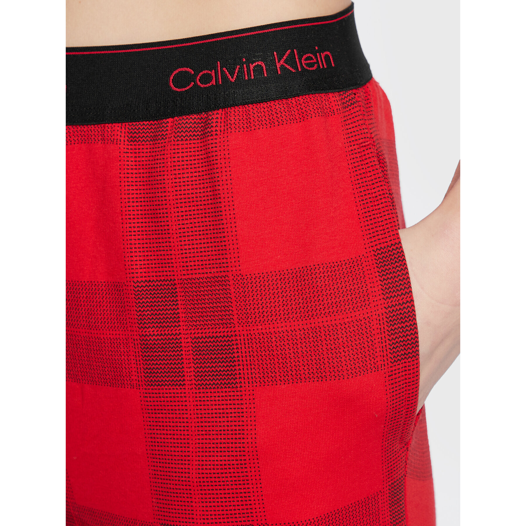 Calvin Klein Underwear Spodnji del pižame 000QS6954E Rdeča Tapered Fit - Pepit.si