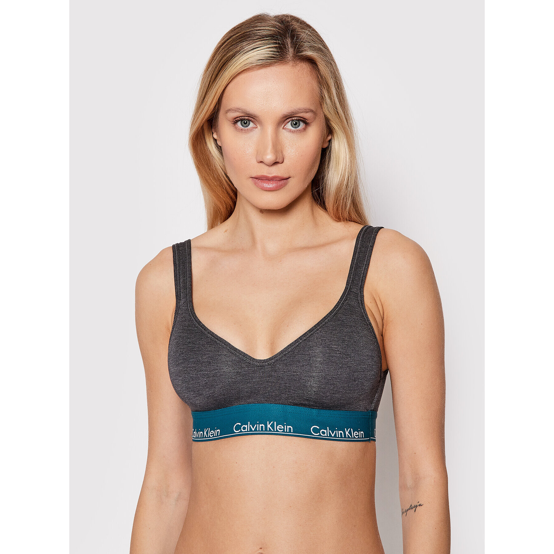 Calvin Klein Underwear Top nedrček 000QF5490E Siva - Pepit.si