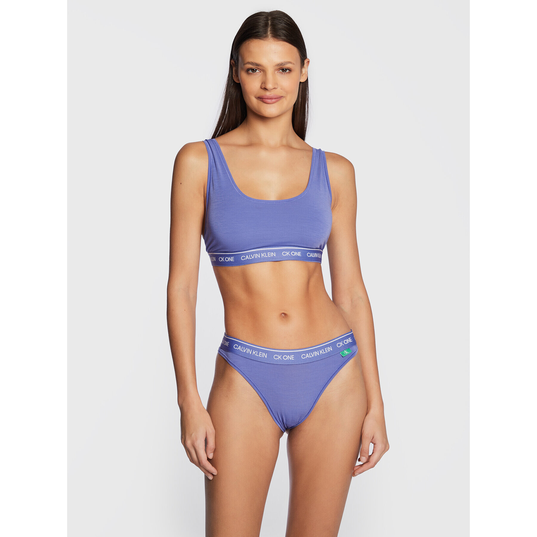 Calvin Klein Underwear Top nedrček 000QF6502E Modra - Pepit.si