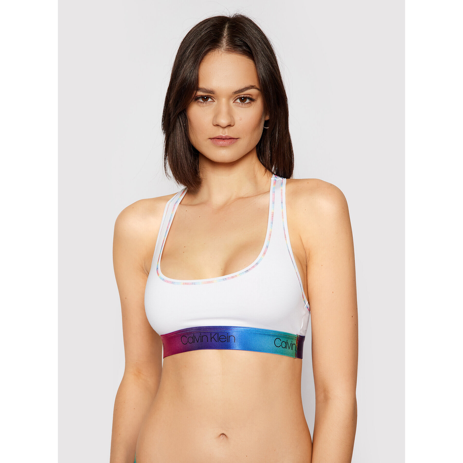 Calvin Klein Underwear Top nedrček 000QF6538E Bela - Pepit.si