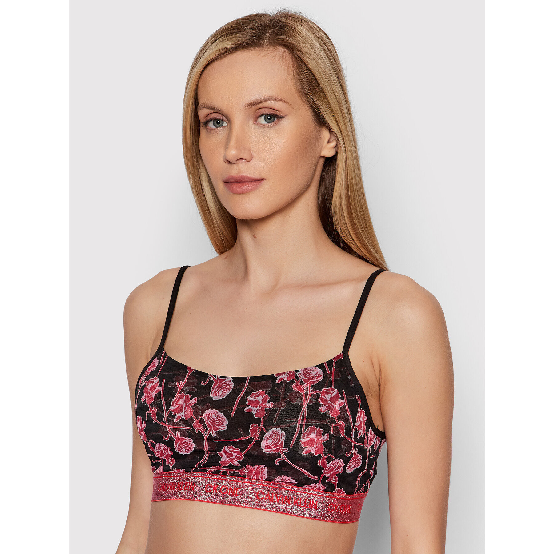 Calvin Klein Underwear Top nedrček 000QF6680E Črna - Pepit.si