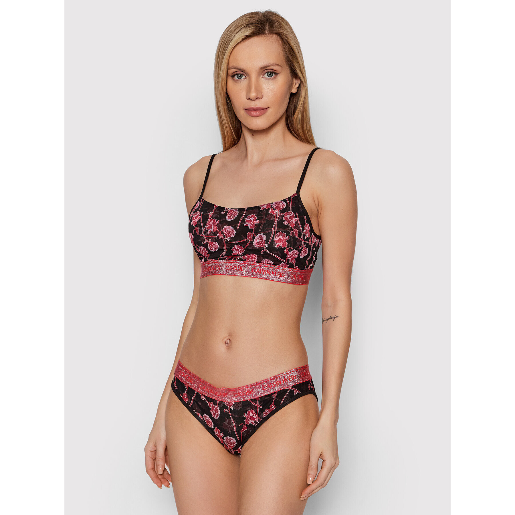 Calvin Klein Underwear Top nedrček 000QF6680E Črna - Pepit.si