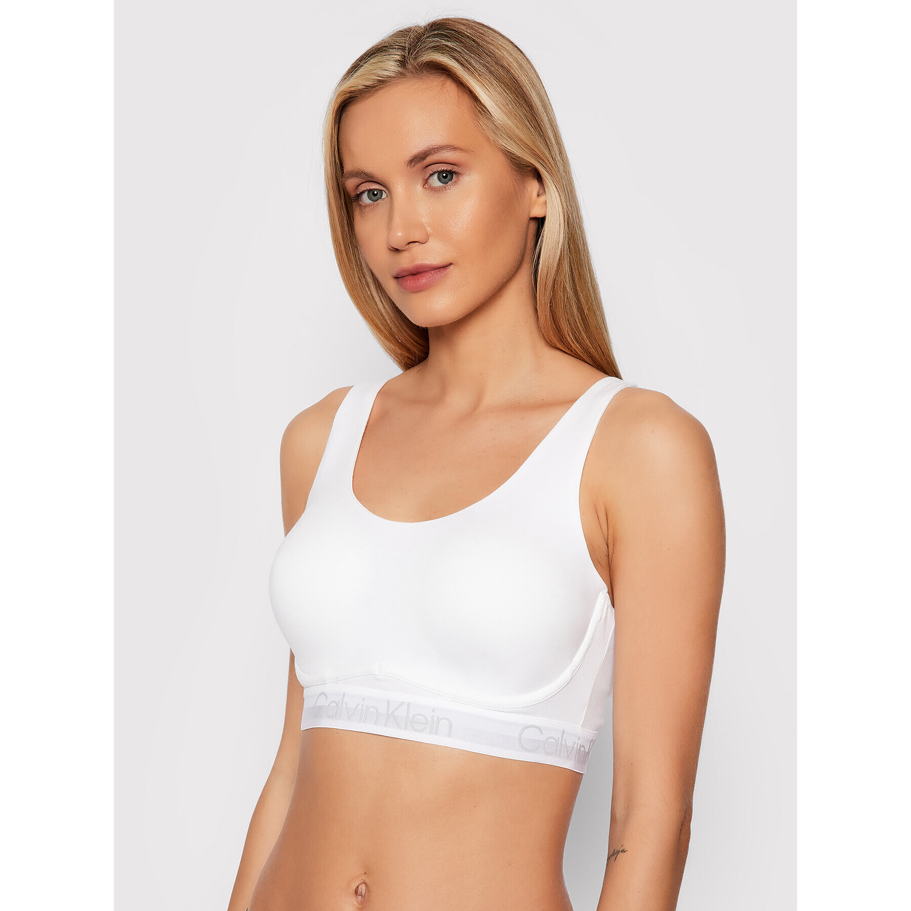 Calvin Klein Underwear Top nedrček 000QF6685E Bela - Pepit.si