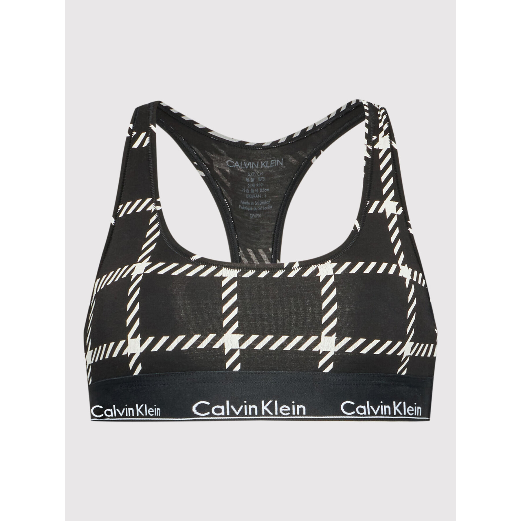 Calvin Klein Underwear Top nedrček 000QF6701E Črna - Pepit.si