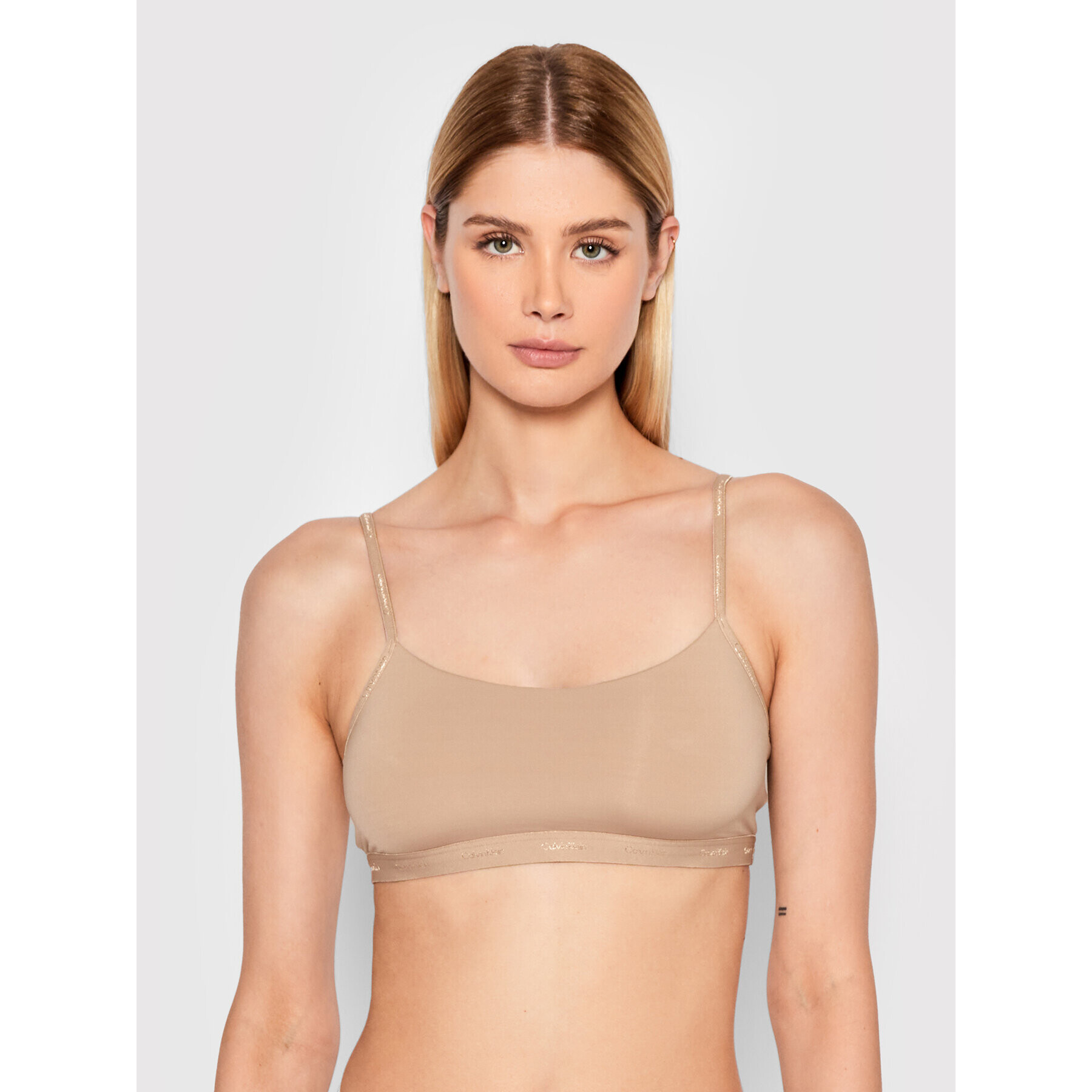 Calvin Klein Underwear Top nedrček 000QF6757E Bež - Pepit.si