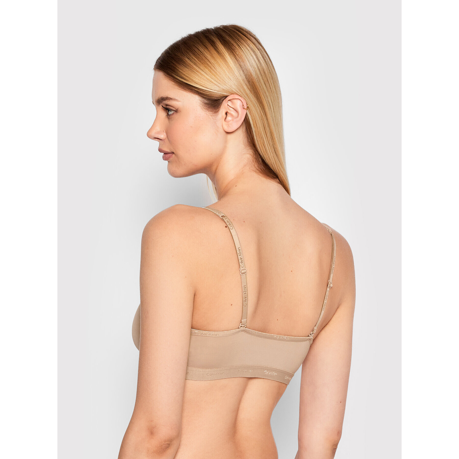 Calvin Klein Underwear Top nedrček 000QF6757E Bež - Pepit.si