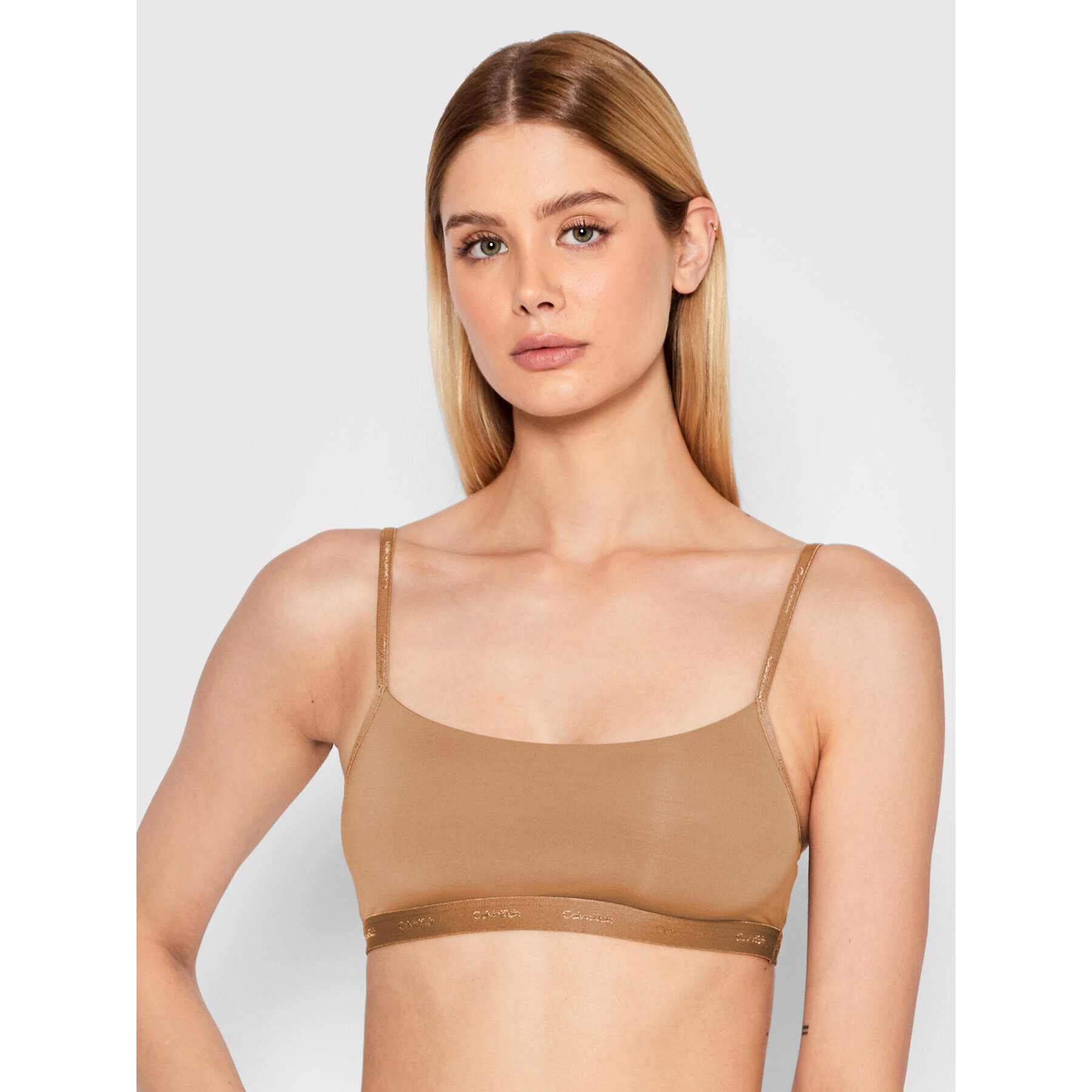 Calvin Klein Underwear Top nedrček 000QF6757E Rjava - Pepit.si