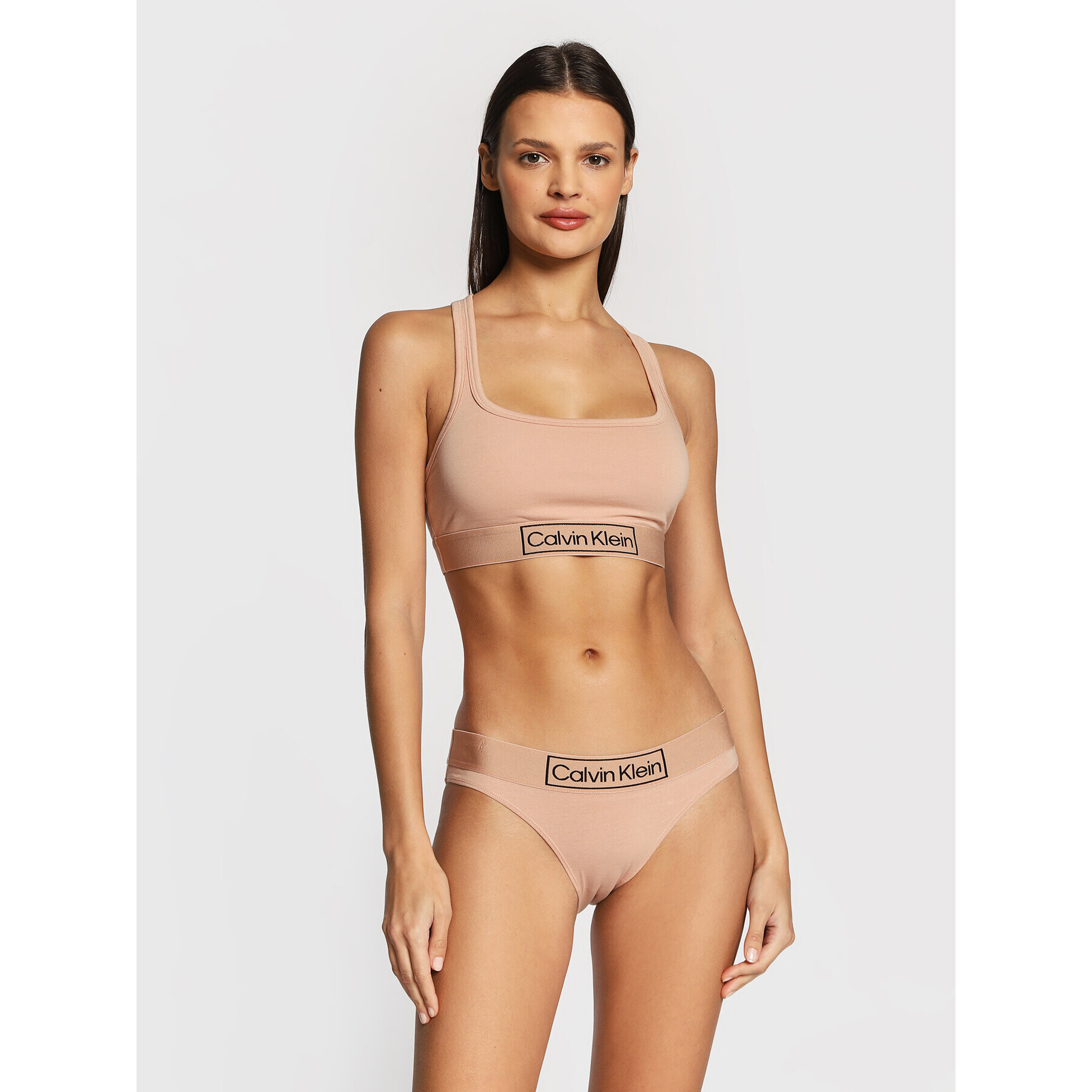 Calvin Klein Underwear Top nedrček 000QF6768E Bež - Pepit.si