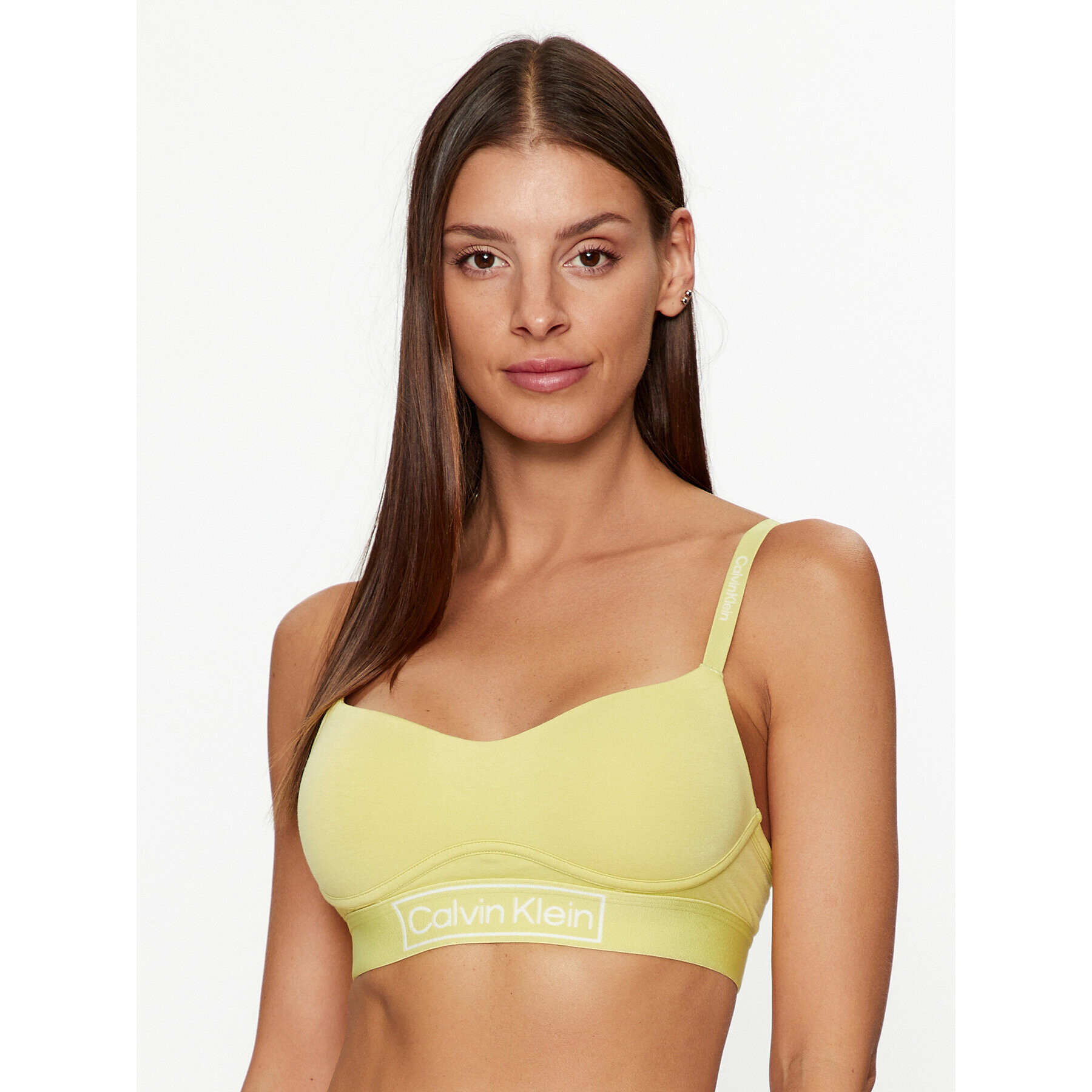 Calvin Klein Underwear Top nedrček 000QF6770E Rumena - Pepit.si