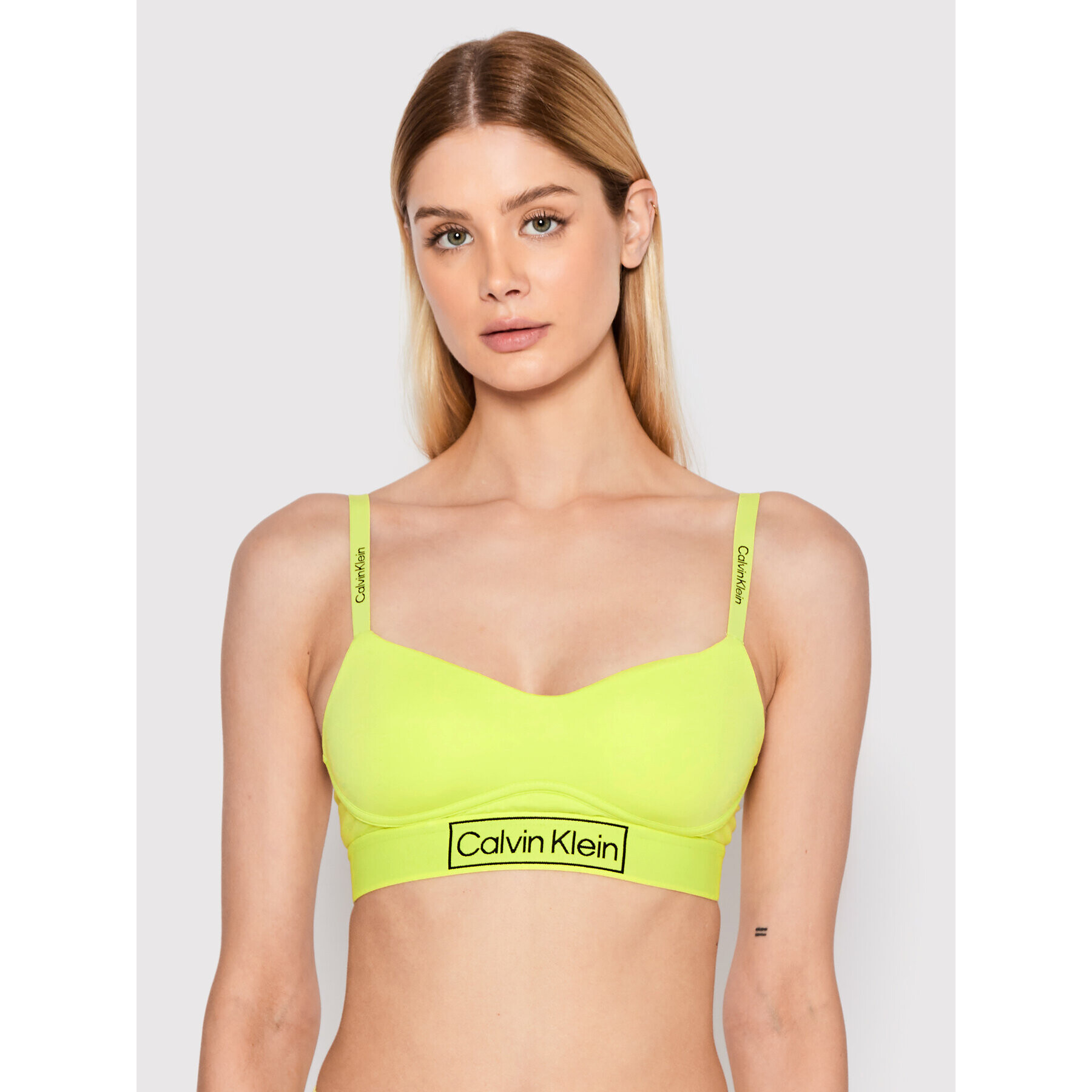 Calvin Klein Underwear Top nedrček 000QF6770E Zelena - Pepit.si