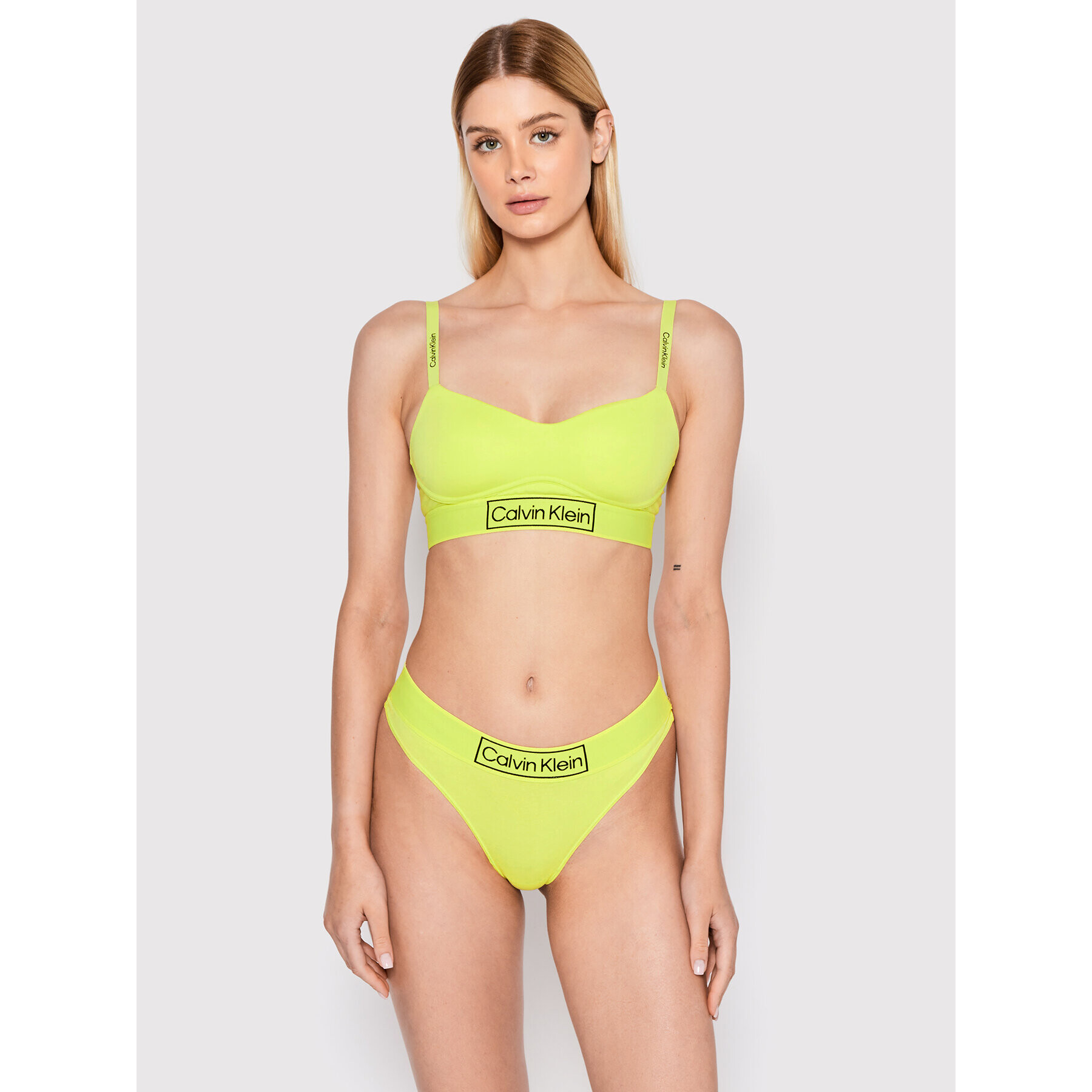 Calvin Klein Underwear Top nedrček 000QF6770E Zelena - Pepit.si