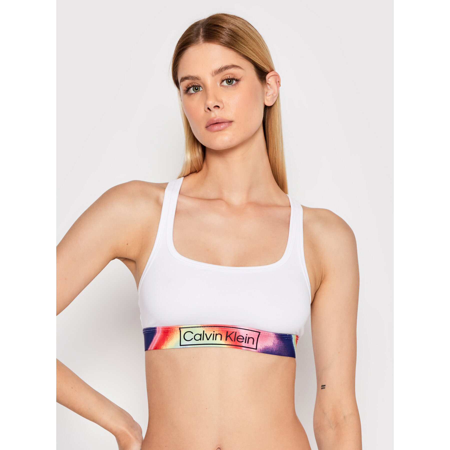 Calvin Klein Underwear Top nedrček 000QF6825E Bela - Pepit.si