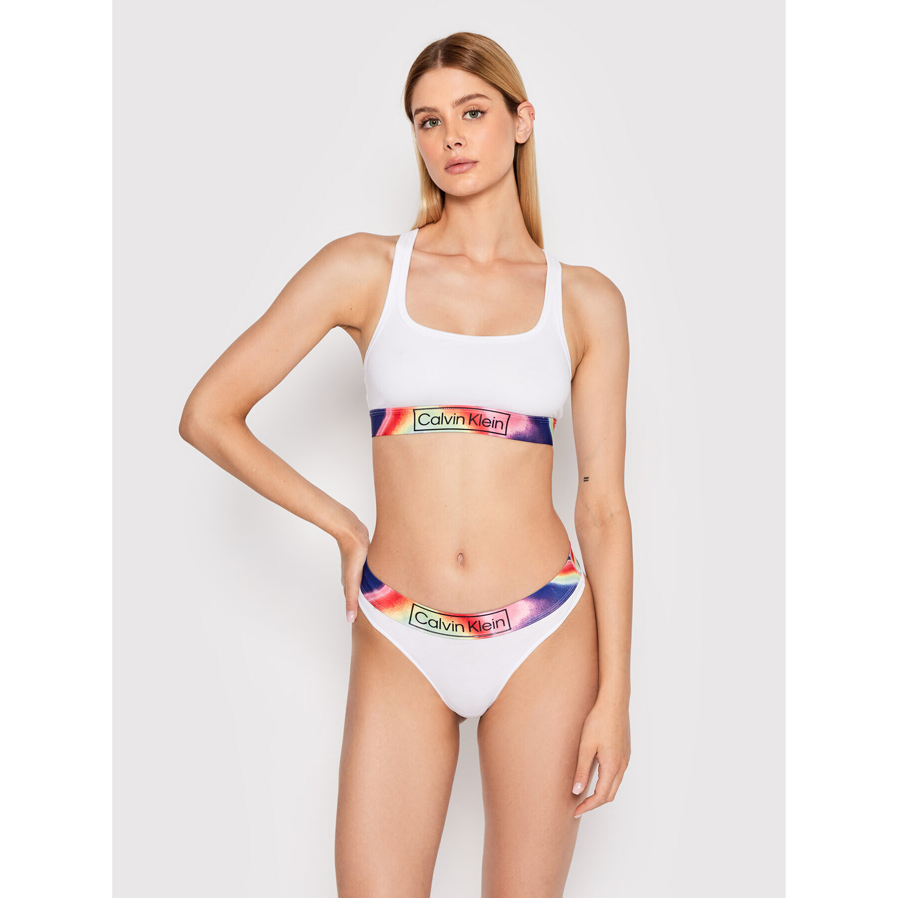 Calvin Klein Underwear Top nedrček 000QF6825E Bela - Pepit.si