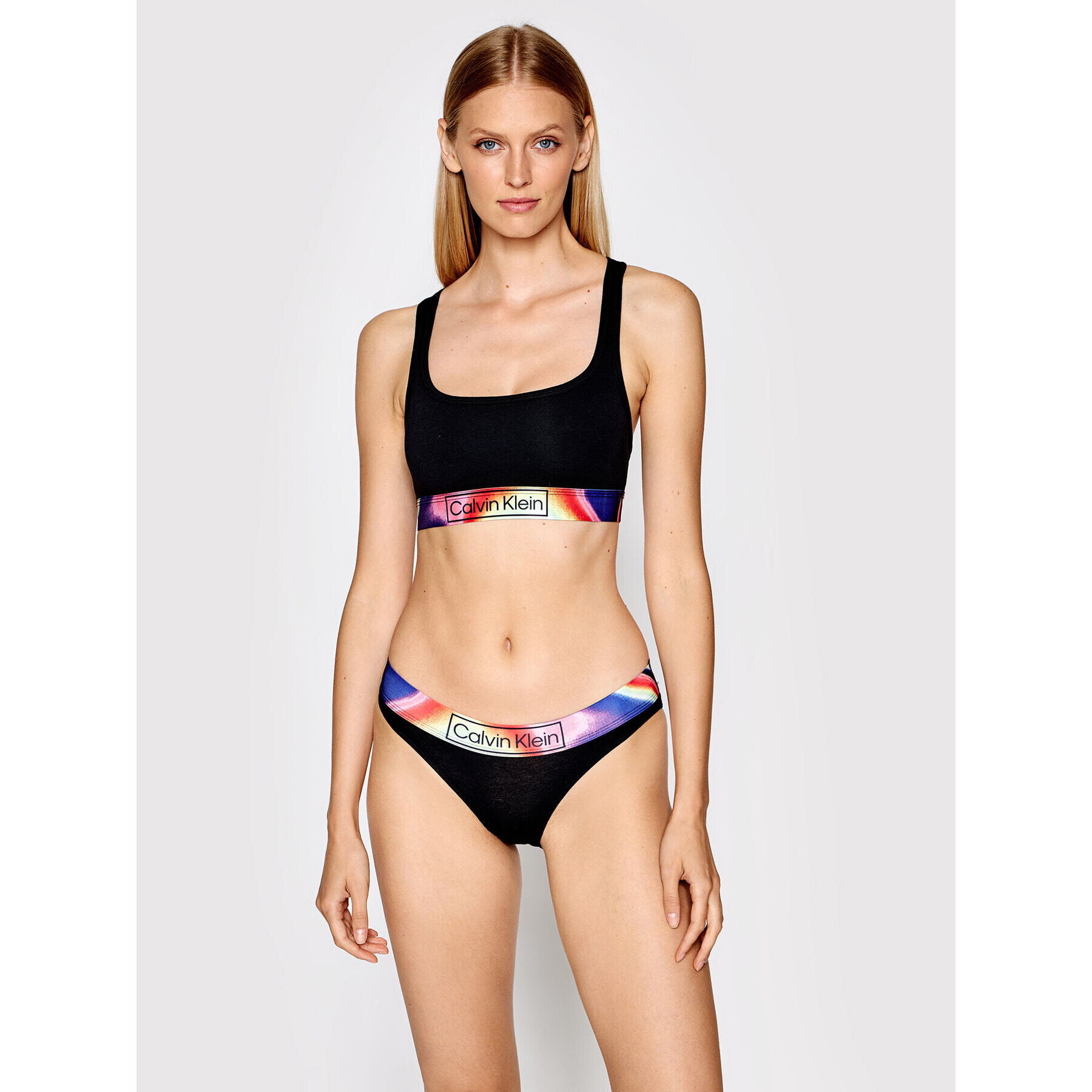 Calvin Klein Underwear Top nedrček 000QF6825E Črna - Pepit.si