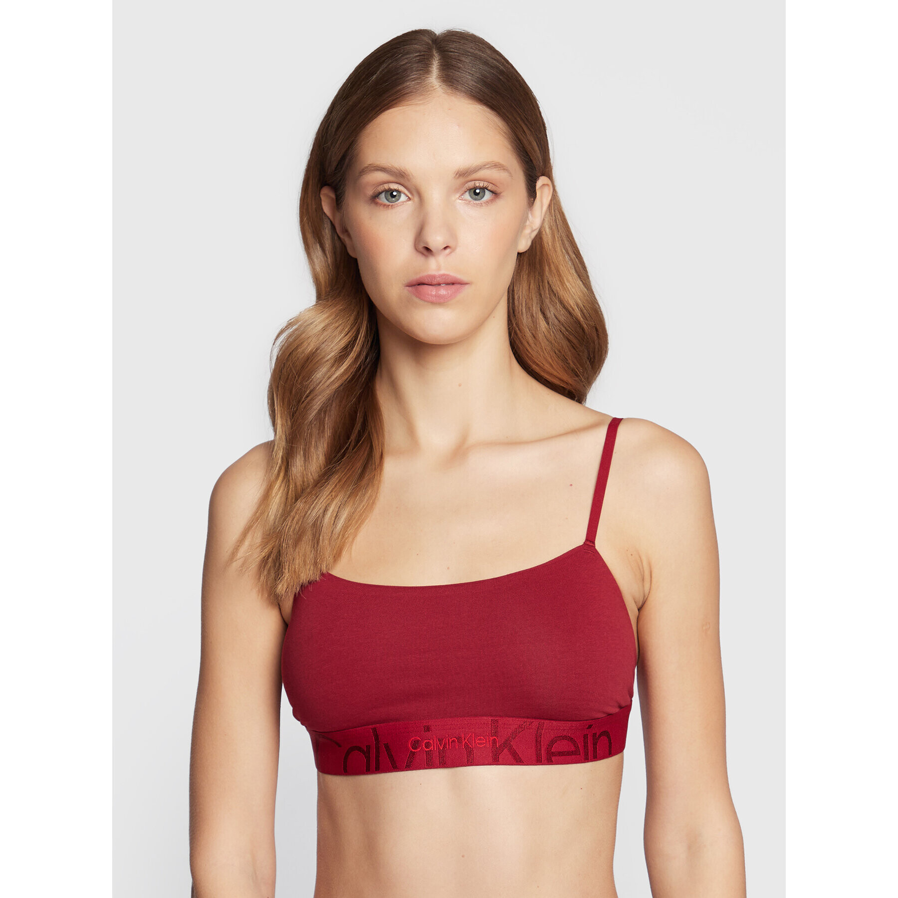 Calvin Klein Underwear Top nedrček 000QF6989E Rdeča - Pepit.si