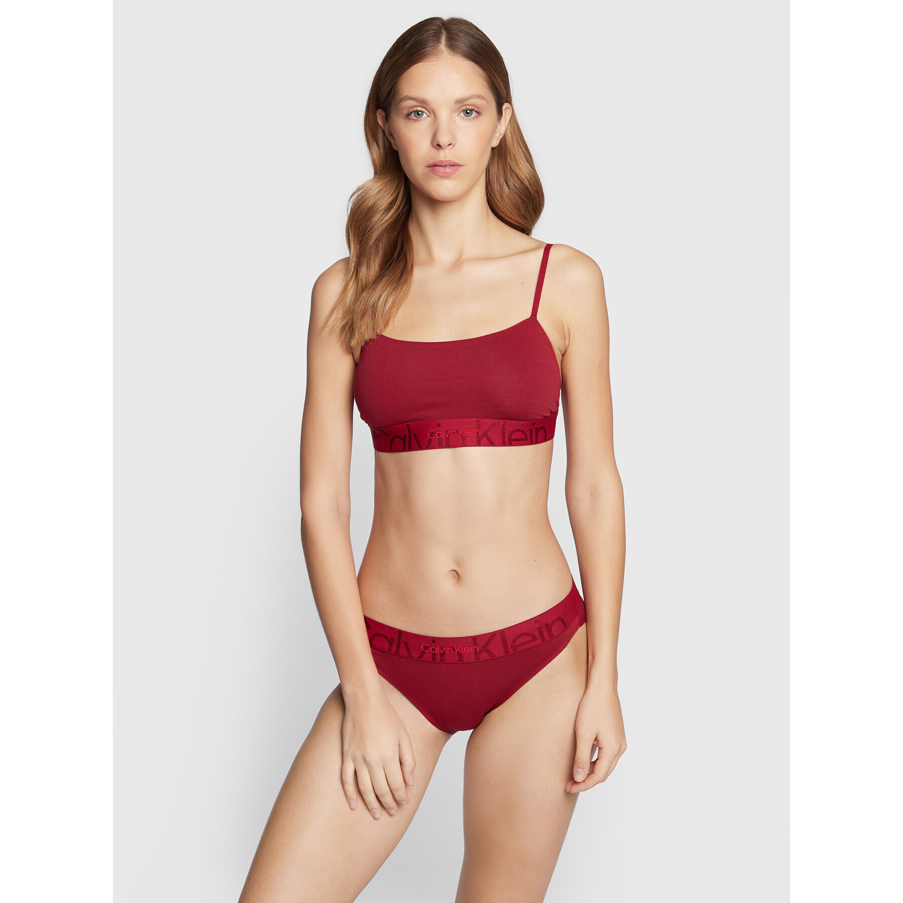 Calvin Klein Underwear Top nedrček 000QF6989E Rdeča - Pepit.si