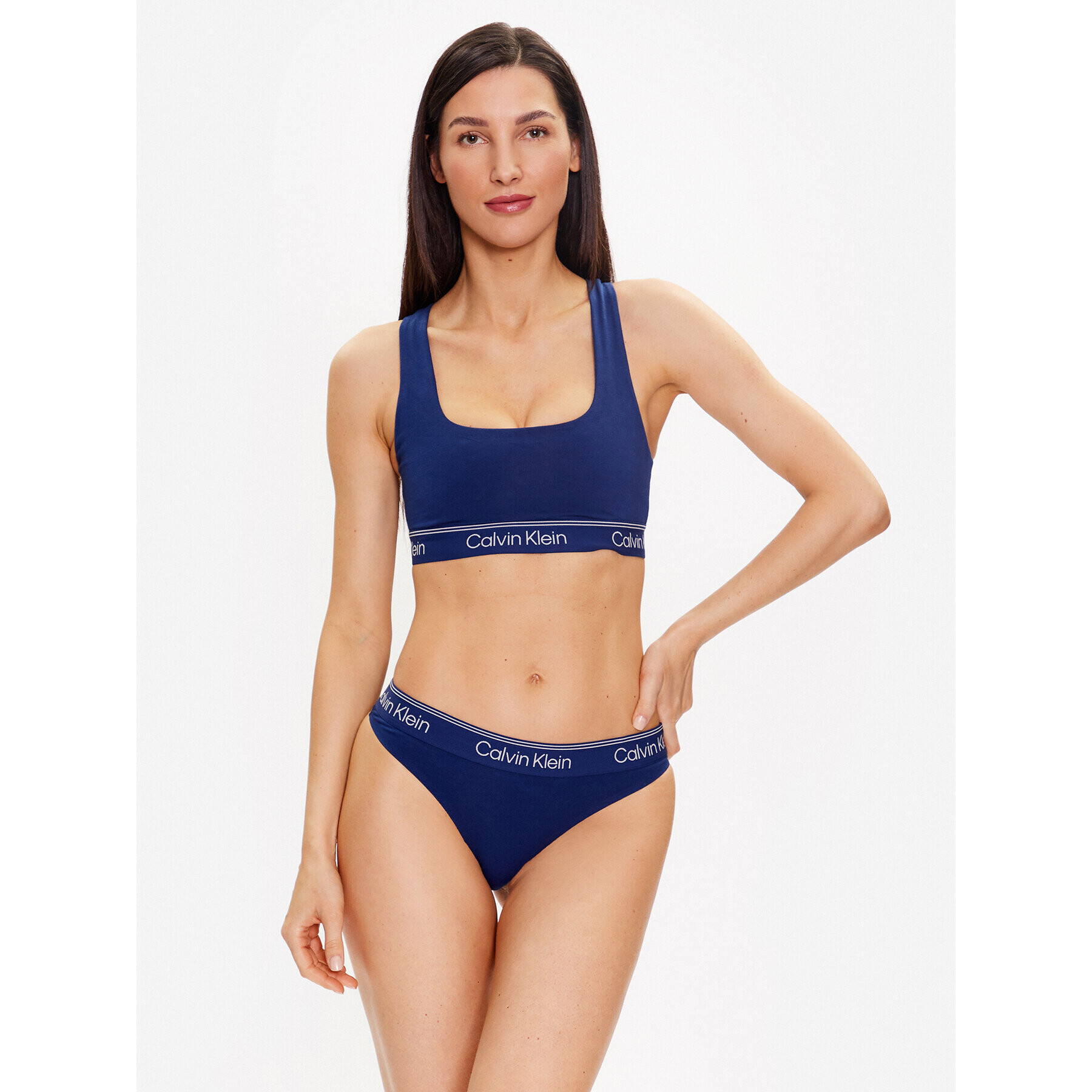 Calvin Klein Underwear Top nedrček 000QF7185E Mornarsko modra - Pepit.si