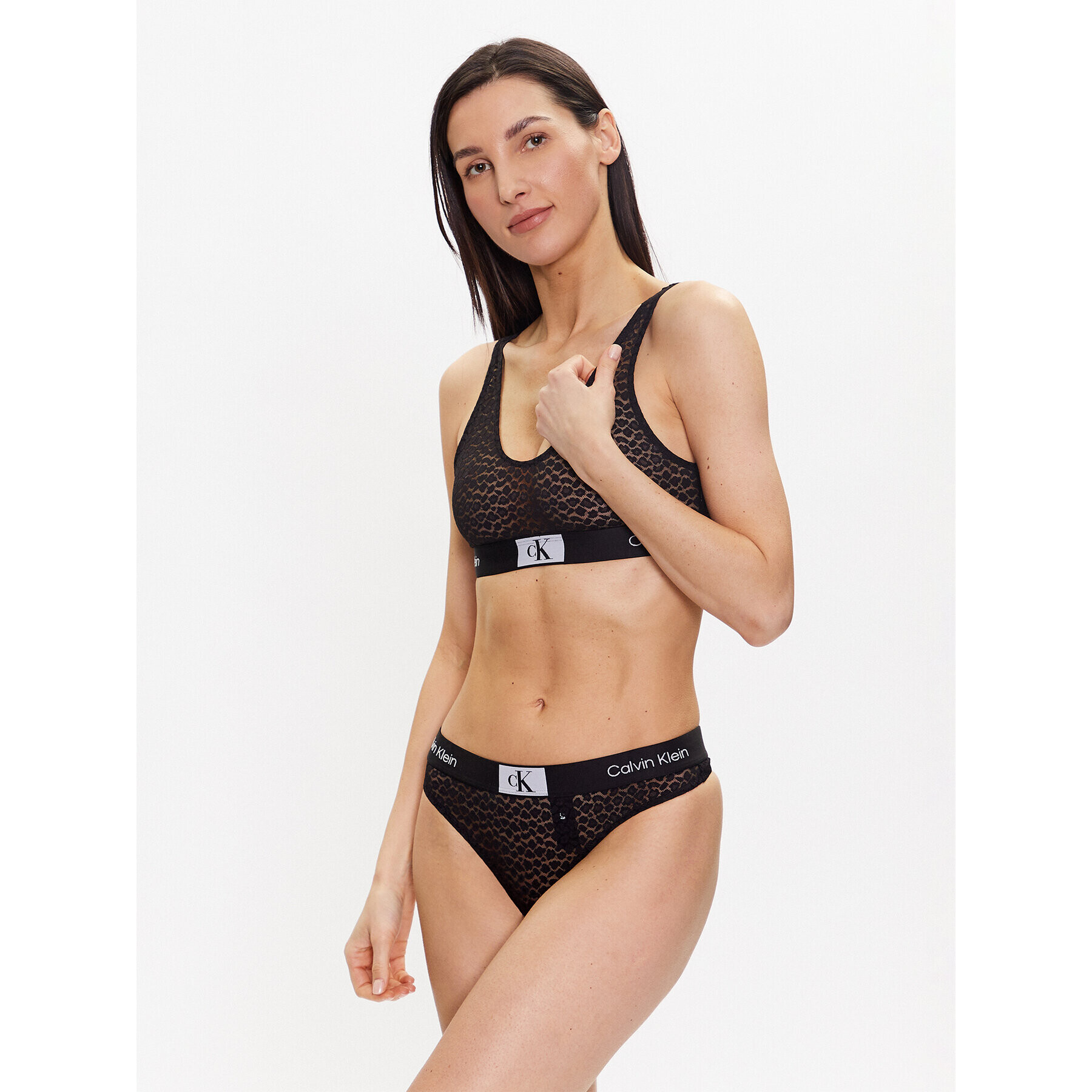 Calvin Klein Underwear Top nedrček 000QF7233E Črna - Pepit.si