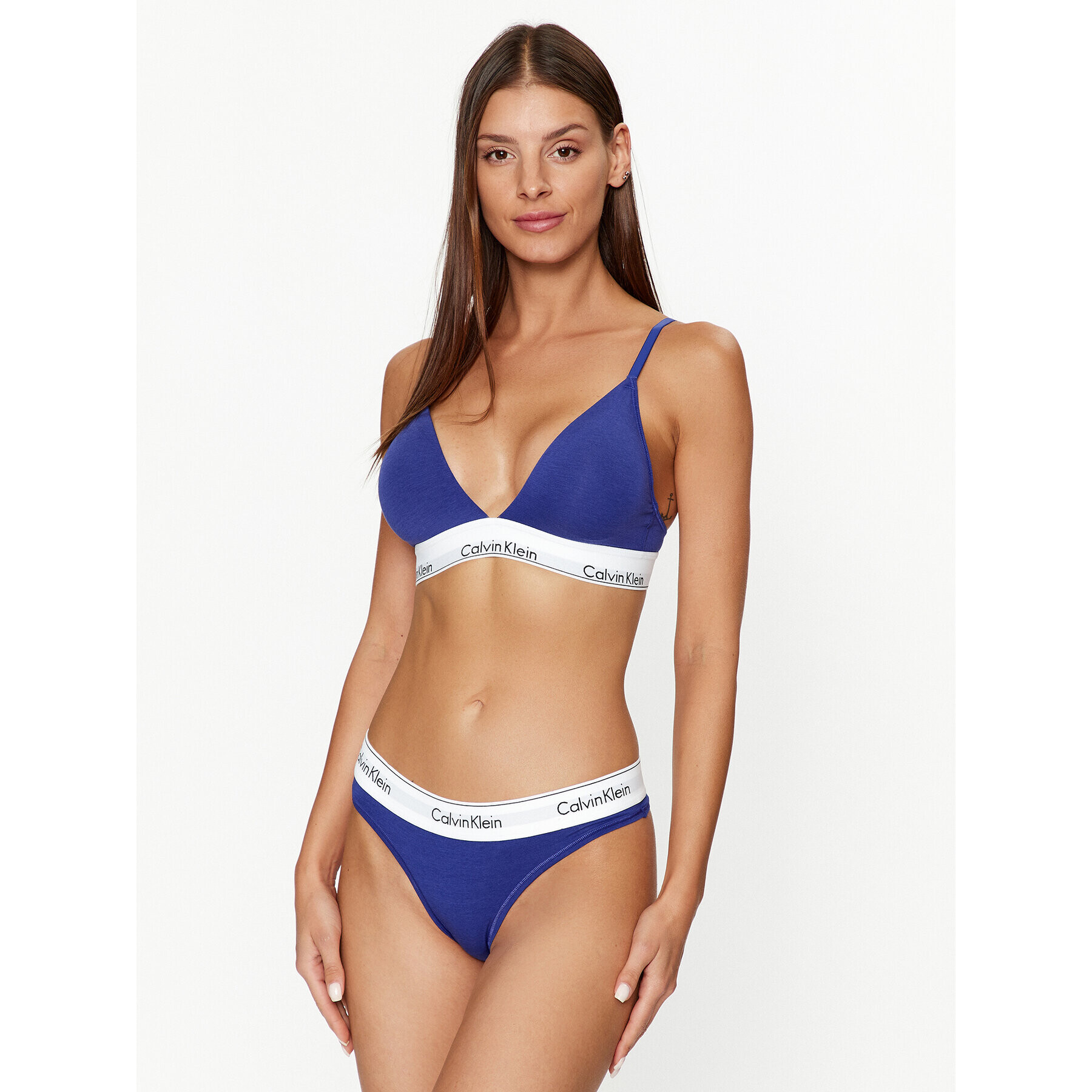 Calvin Klein Underwear Trikotni nedrček 000QF5650E Modra - Pepit.si