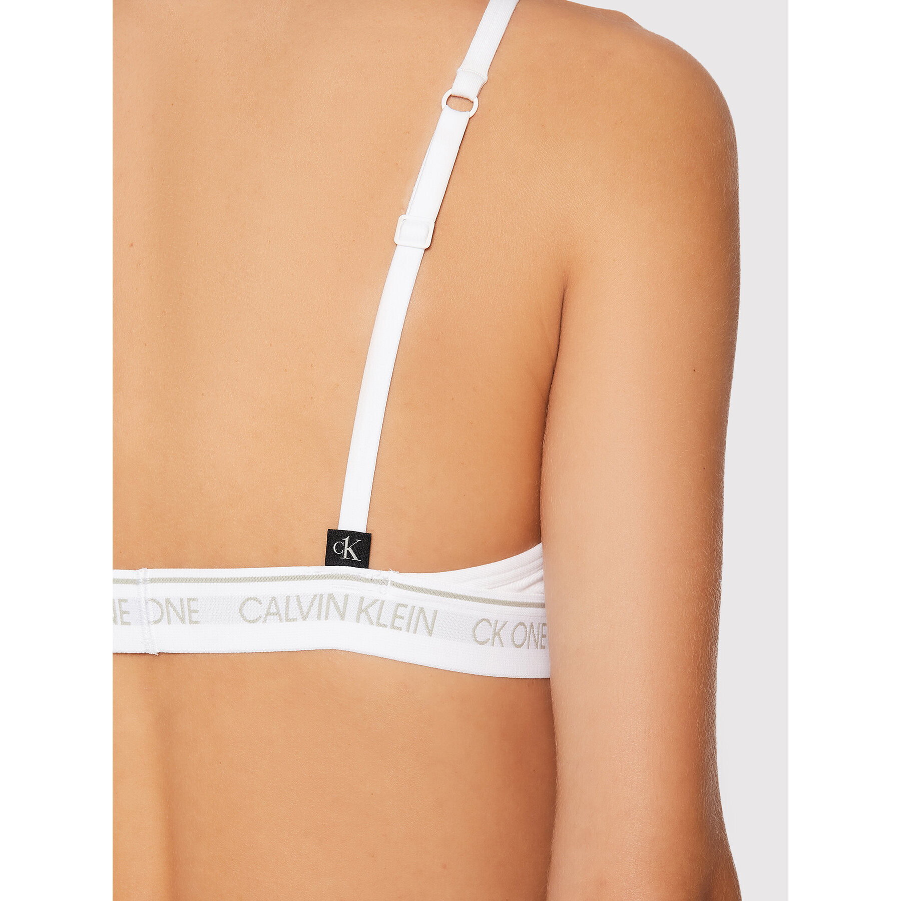 Calvin Klein Underwear Trikotni nedrček 000QF5953E Bela - Pepit.si