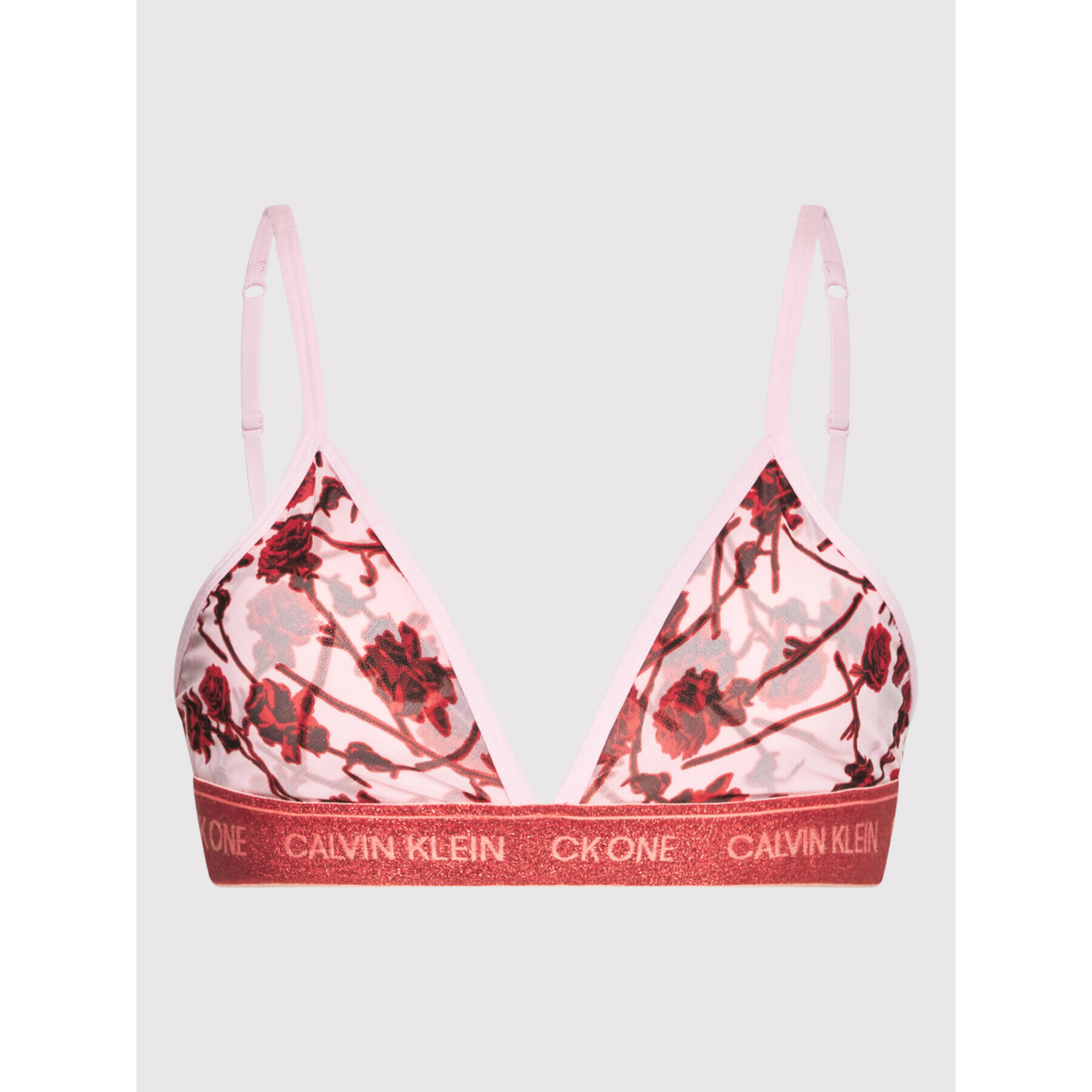 Calvin Klein Underwear Trikotni nedrček 000QF6690E Roza - Pepit.si