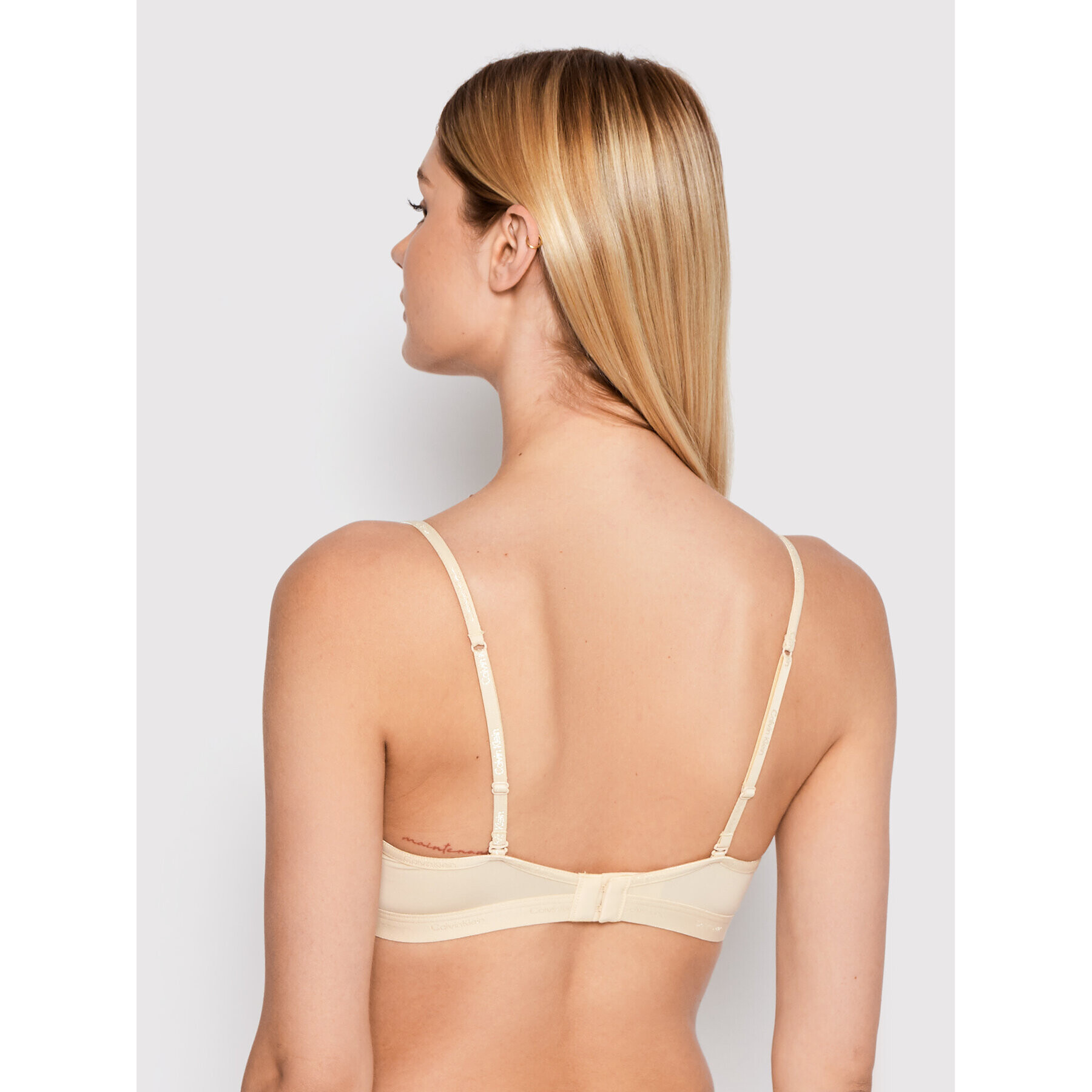 Calvin Klein Underwear Trikotni nedrček 000QF6758E Bež - Pepit.si