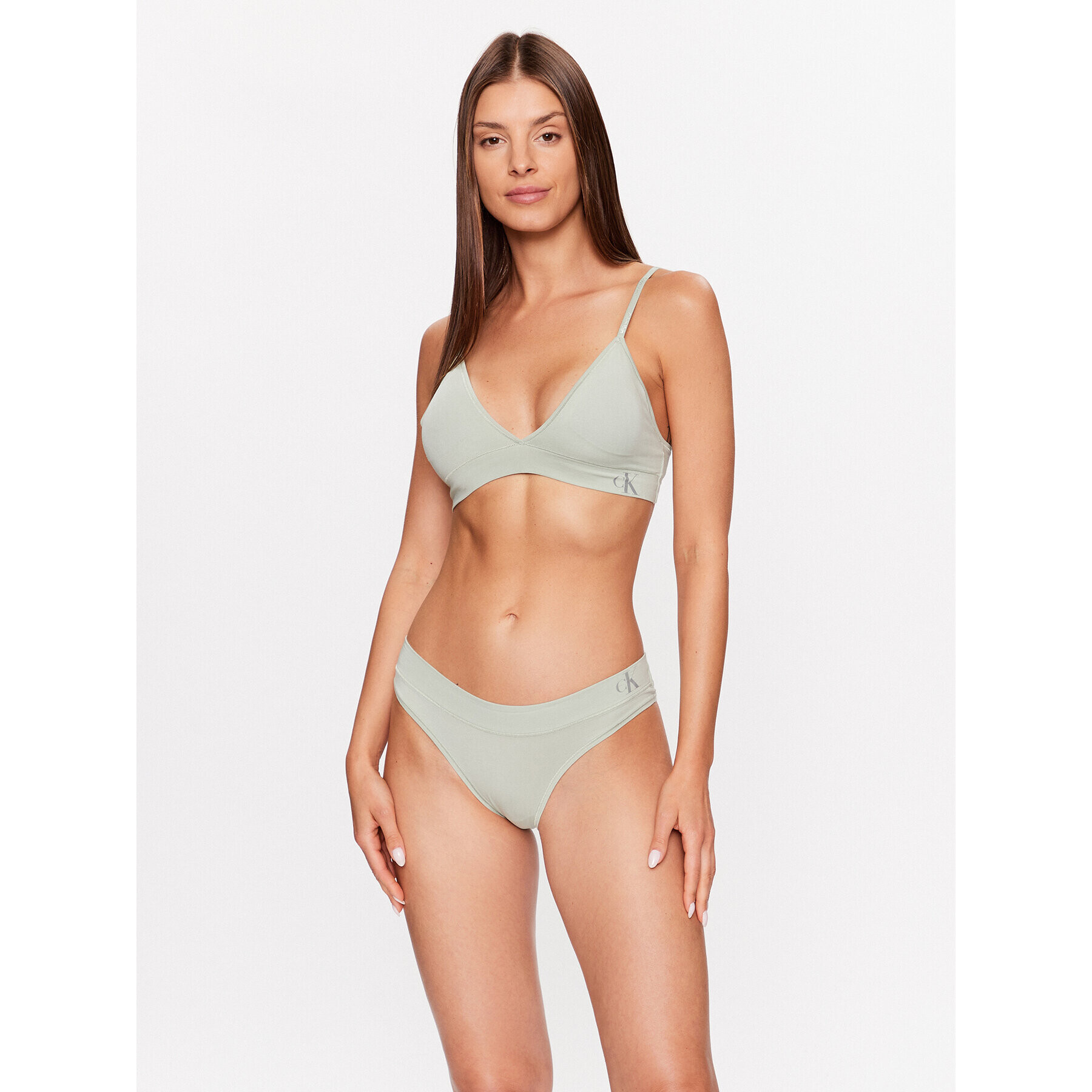 Calvin Klein Underwear Trikotni nedrček 000QF7085E Zelena - Pepit.si